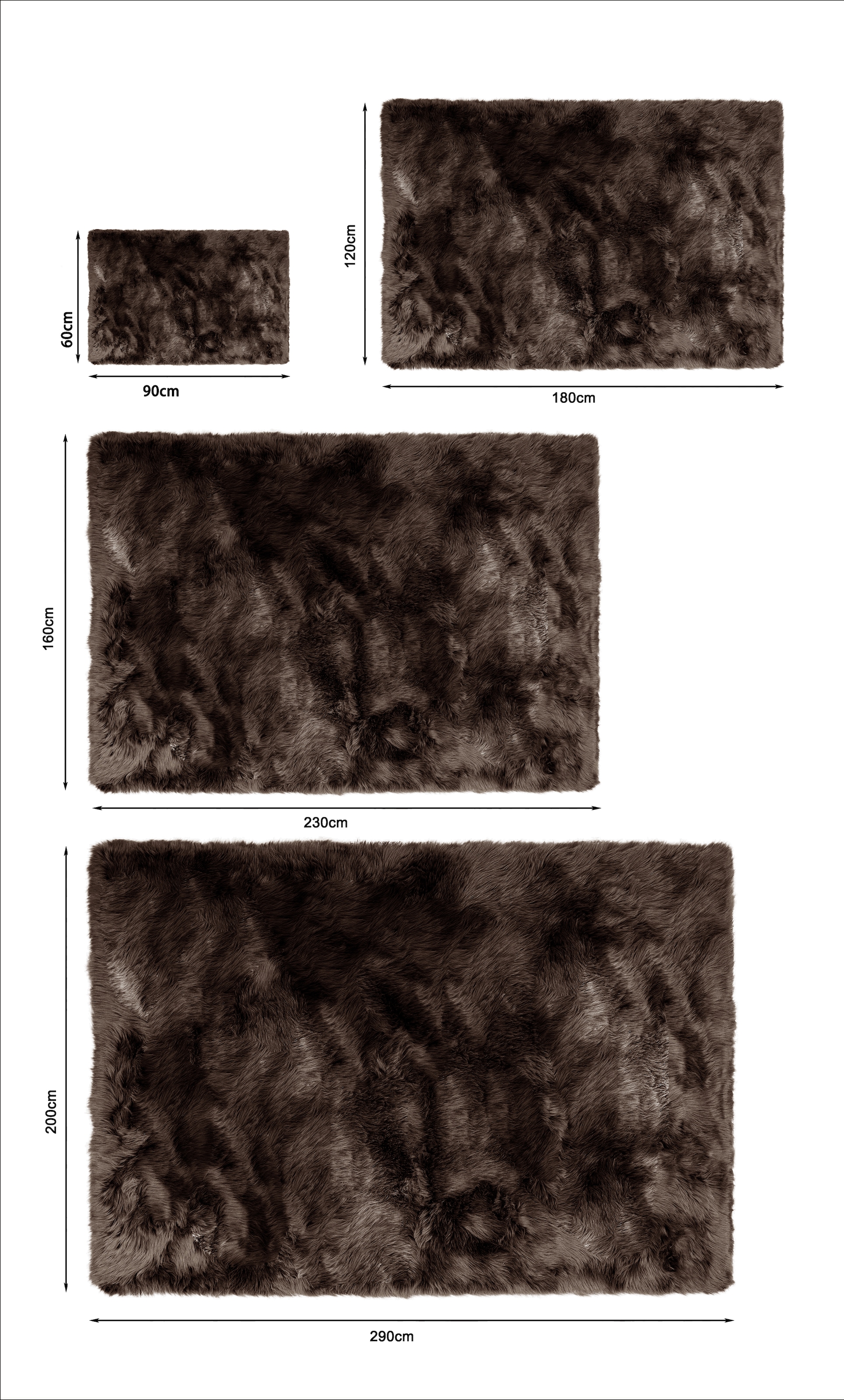 OTTO home Hochflor-Teppich »Valeria, Fellteppich, kuschelig, flauschig« rechteckig 60 mm Höhe Kunstfell, weiche Teppiche, Wohnzimmer, Schlafzimmer, Esszimmer