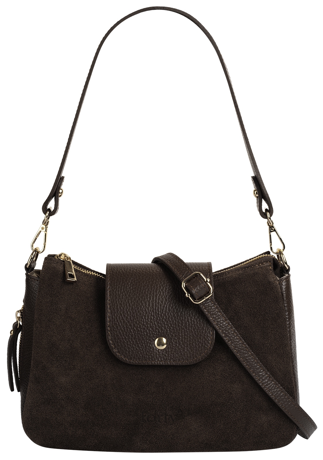 forty° Henkeltasche »FORTY° Damen AURILONA echt Leder, Made in Italy« echt Leder, Made in Italy