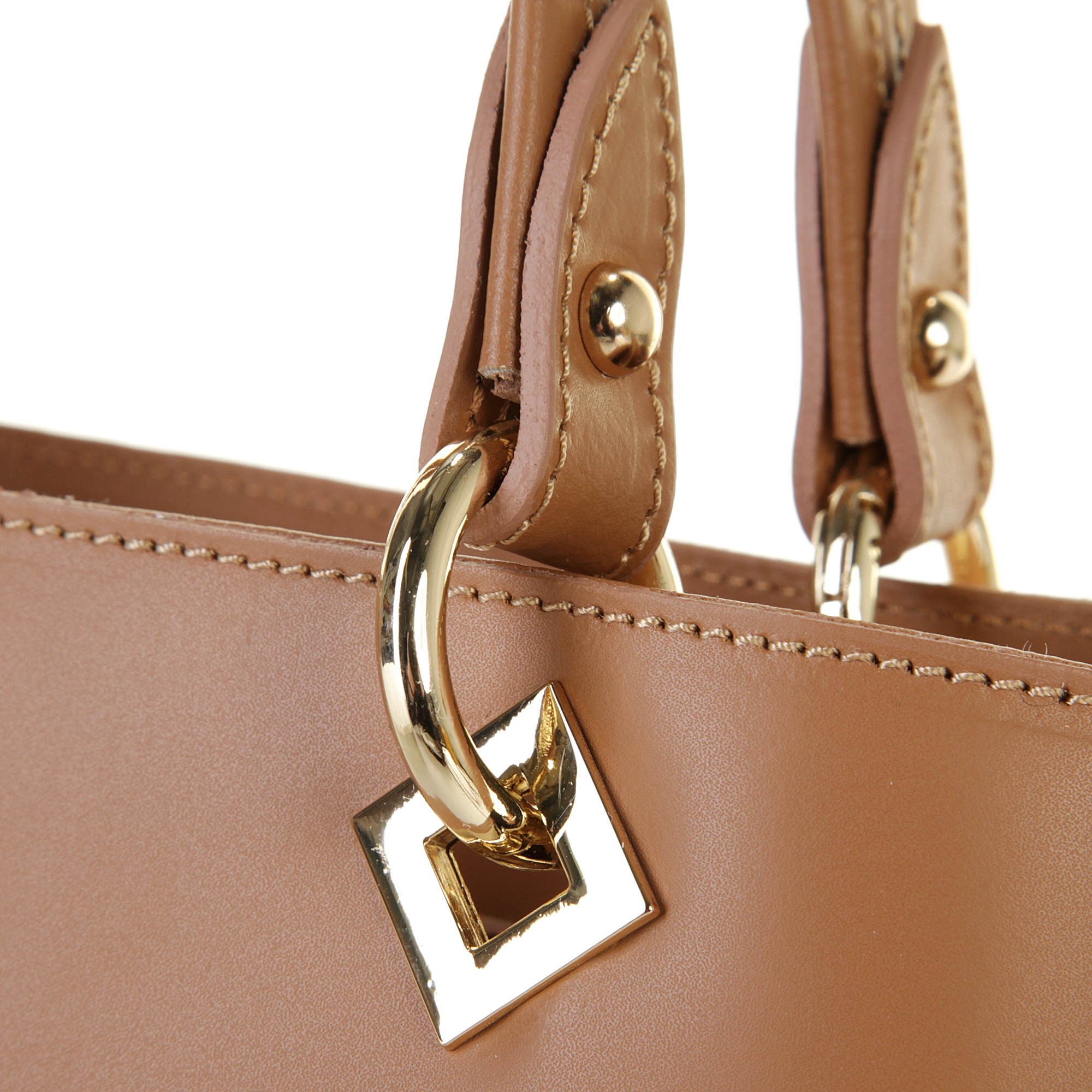 Cluty Henkeltasche, echt Leder, Made in Italy