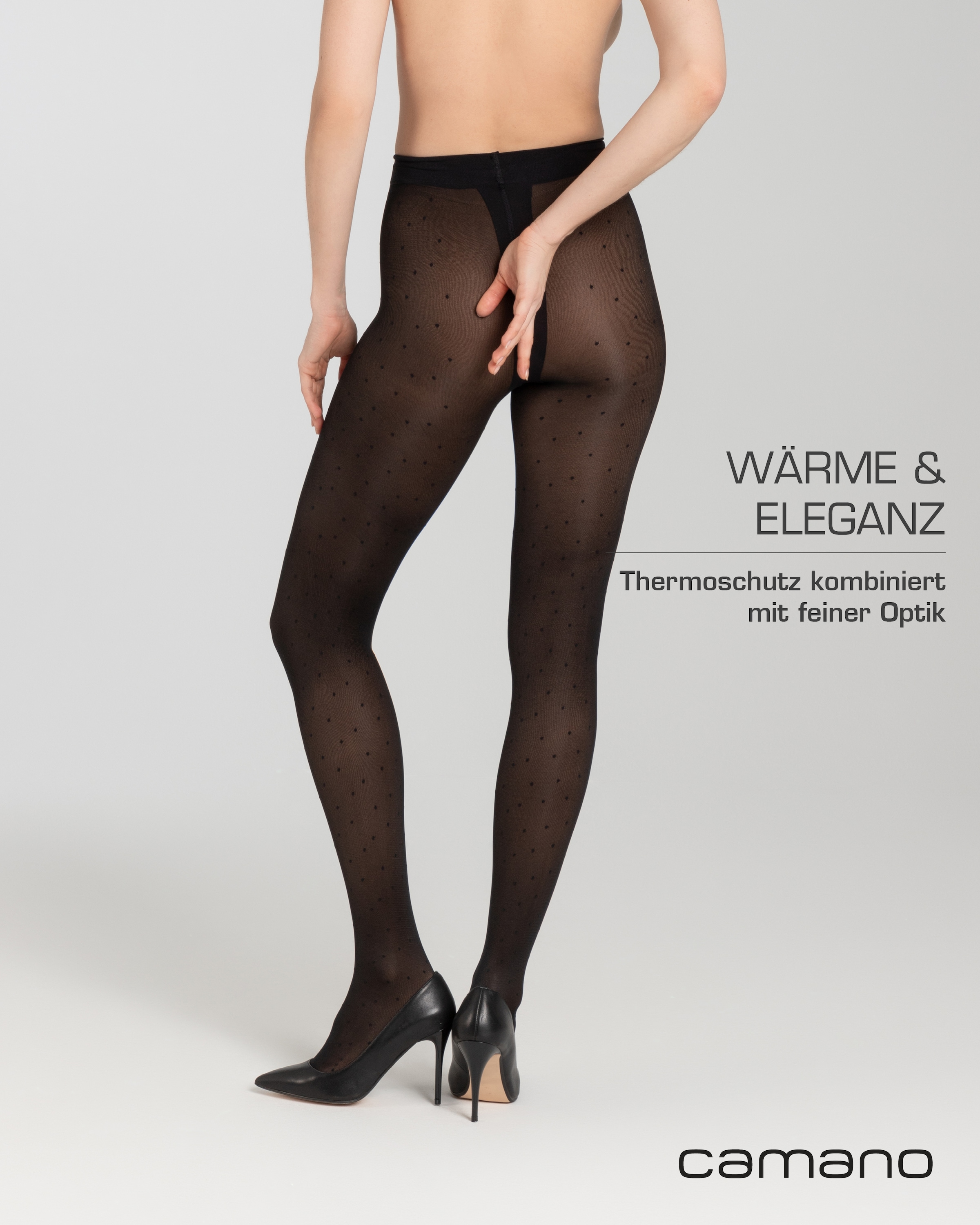 Camano Thermostrumpfhose »comfort« 80 80 DEN Strumpfhosen mit transparenter 20 DEN Optik