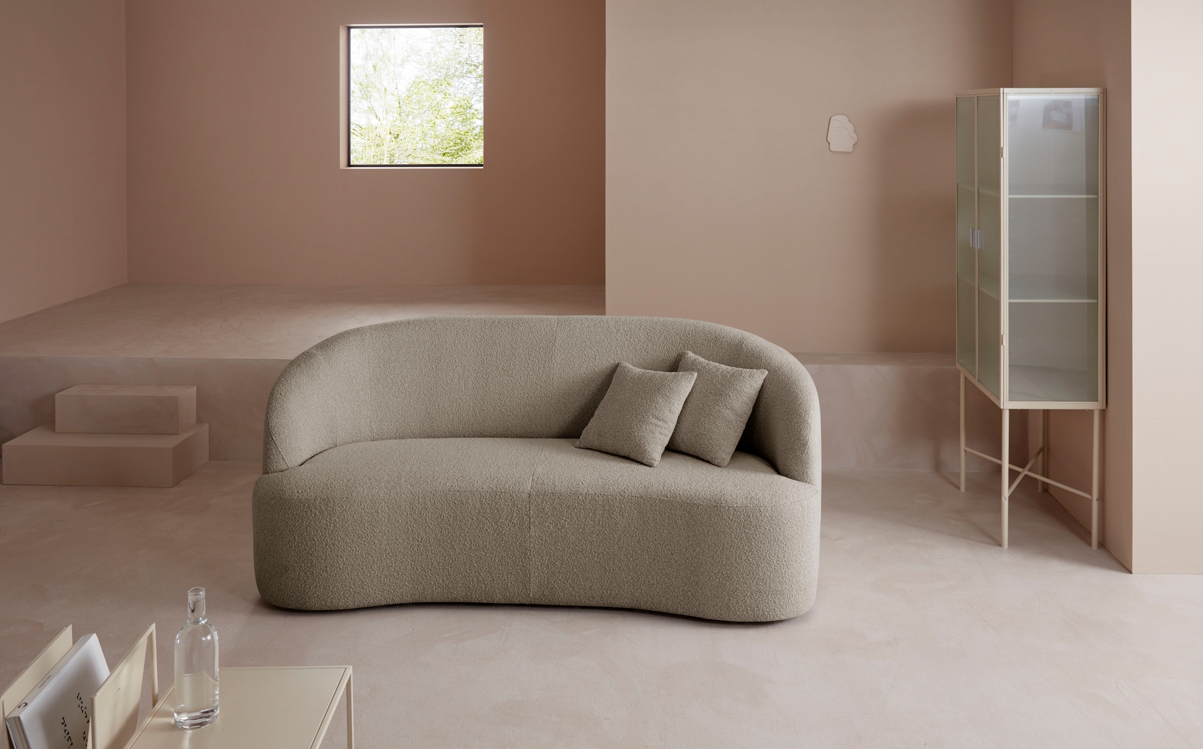 LeGer Home by Lena Gercke 3-Sitzer »Dilara«, gerundete Rückenlehne und Front, in 3 Bezugsqualitäten