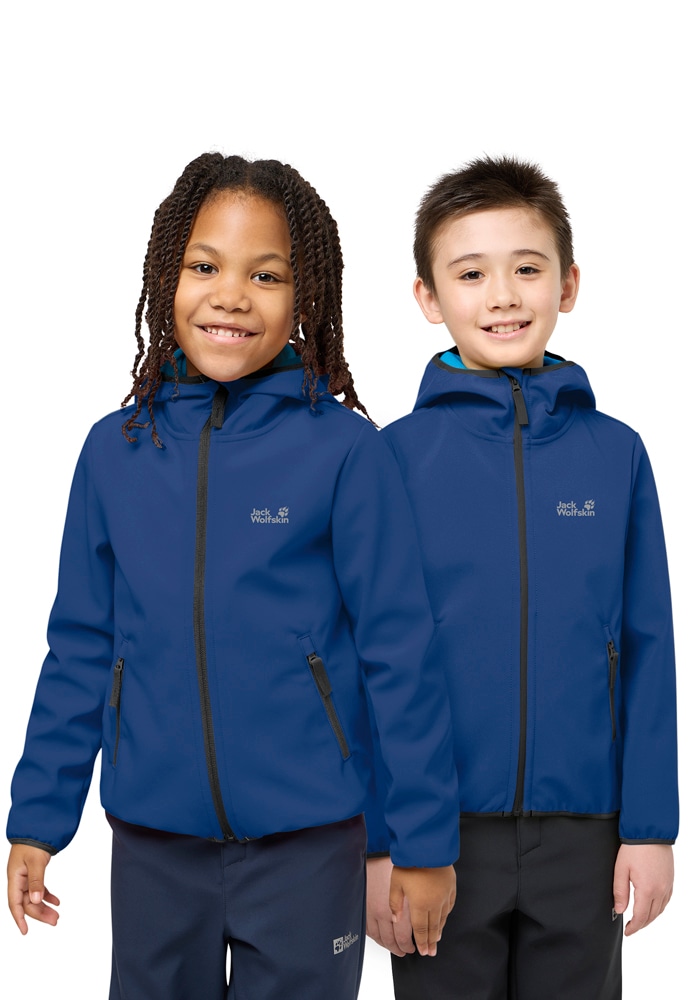 Jack Wolfskin Softshelljacke »FOURWINDS JACKET KIDS« mit Kapuze