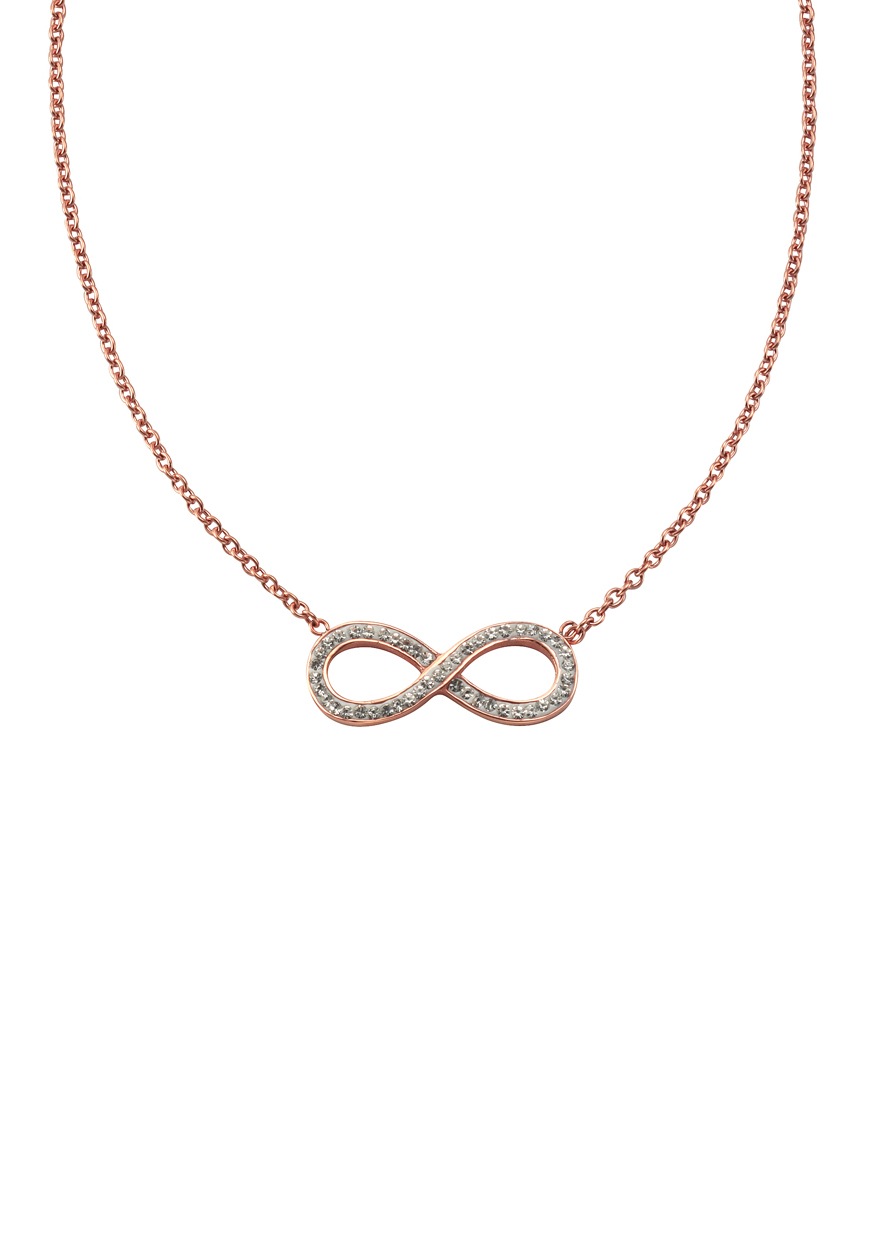 Firetti Kette mit Anhänger »Infinity-Unendlichkeitsschleife«, mit Kristallstein