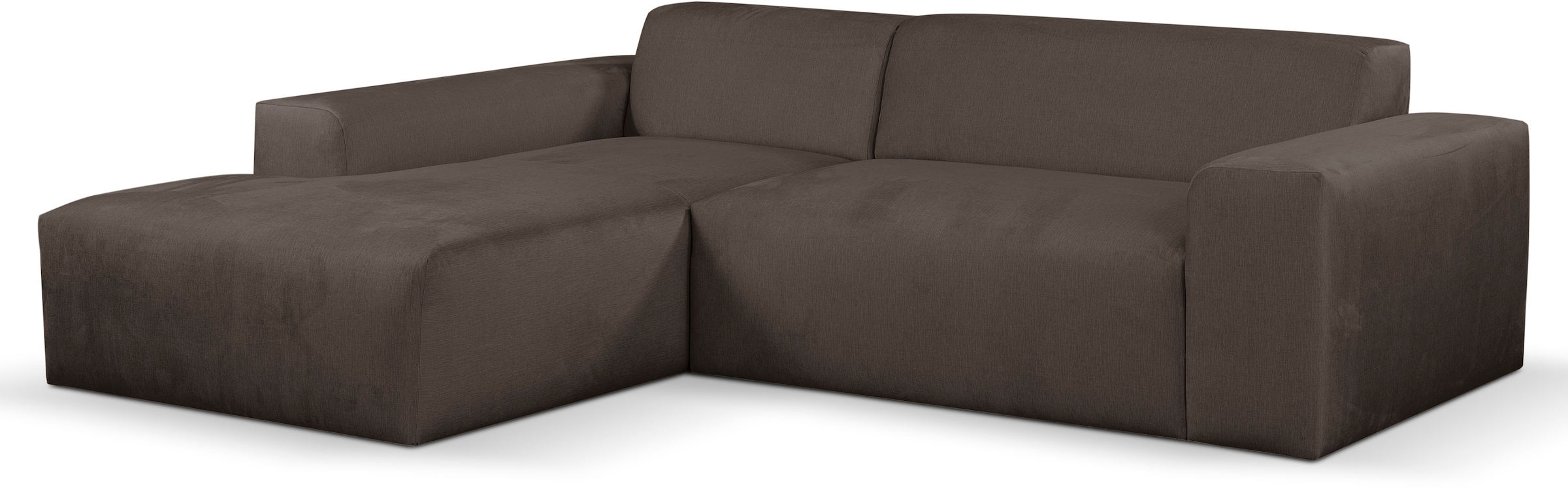 WERK2 Ecksofa »Zeus-L modern und zeitlos, Breite 253cm, bequemes Sofa«, Curvy Trend Ecksofa mit urbaner Optik