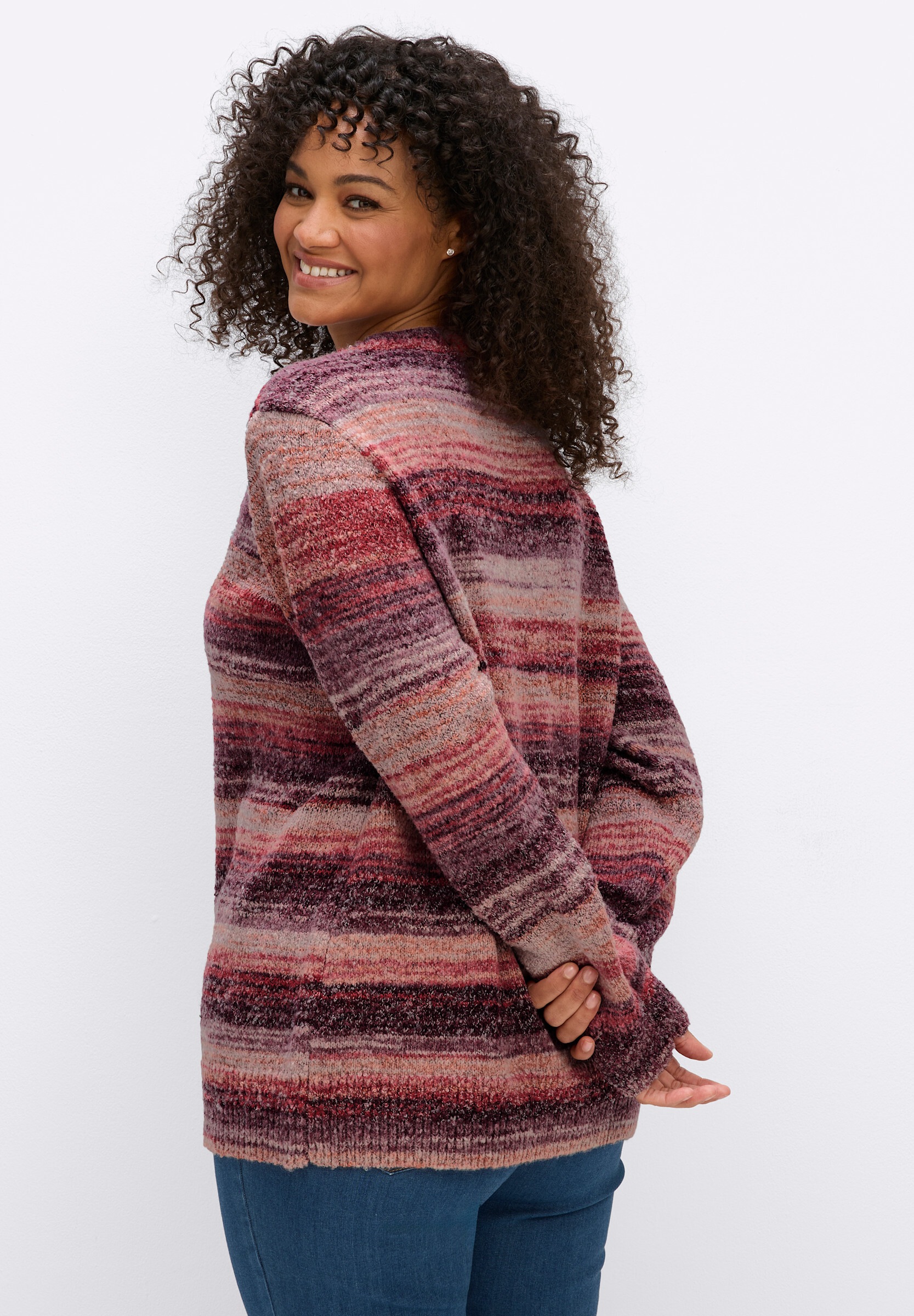 sheego by Joe Browns Longpullover »Langarm-Pullover Streifenpullover im Fabverlauf«
