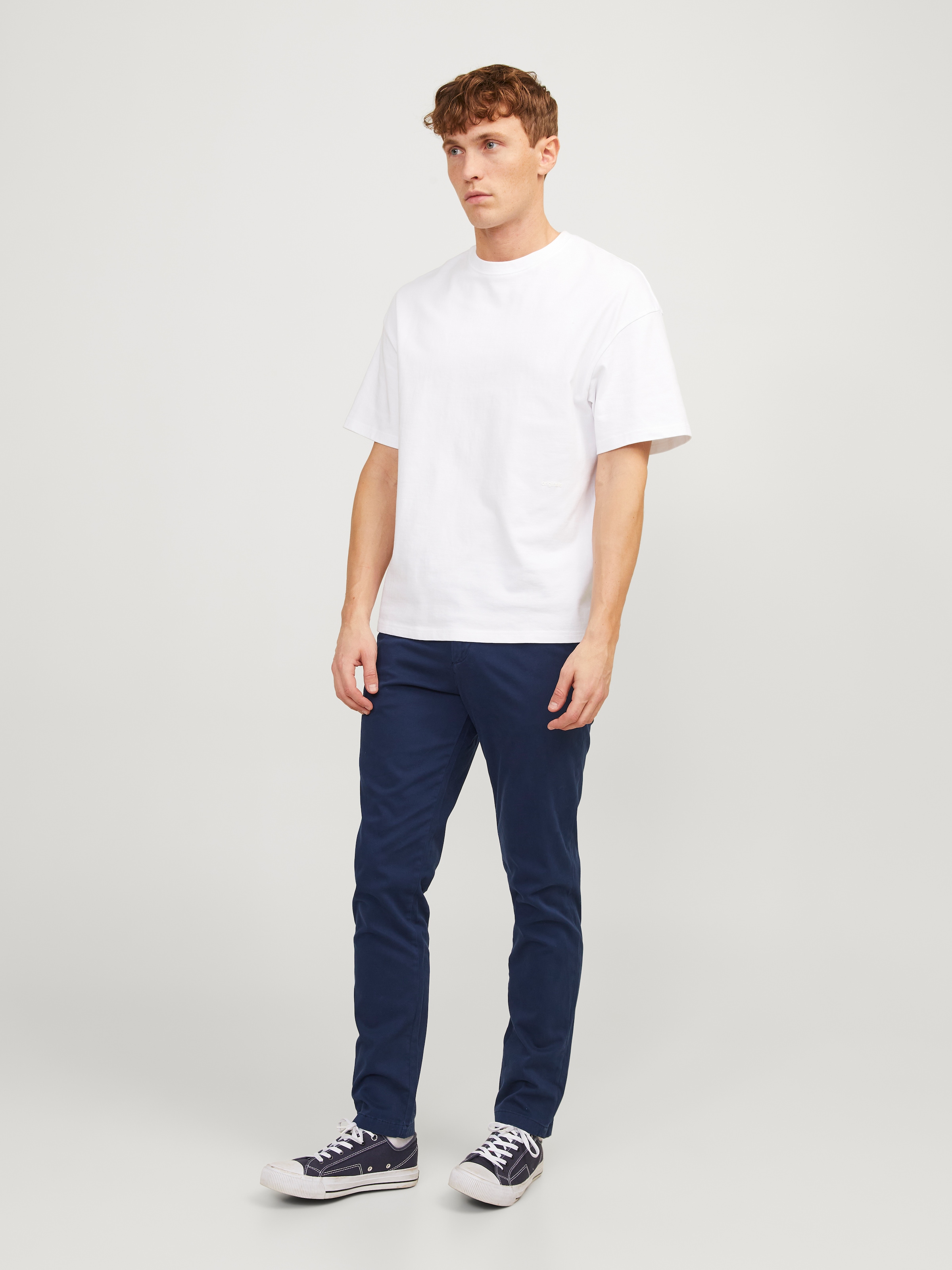 Jack & Jones Chinohose »JJIMARCO mit Badge und hohem Tragekomfort«  unifarben, modisch, slim fit, Baumwollmischung