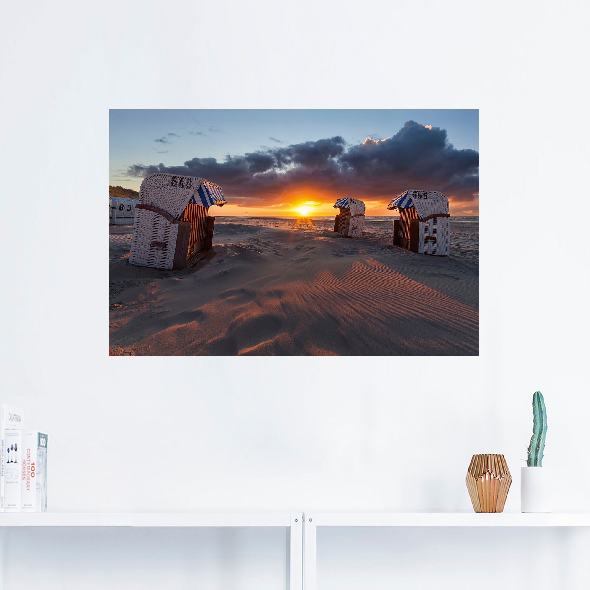 Artland Wandbild »Am Ende eines Tages«, Strandbilder, (1 St.), als Alubild, Leinwandbild, Wandaufkleber oder Poster in versch. Größen