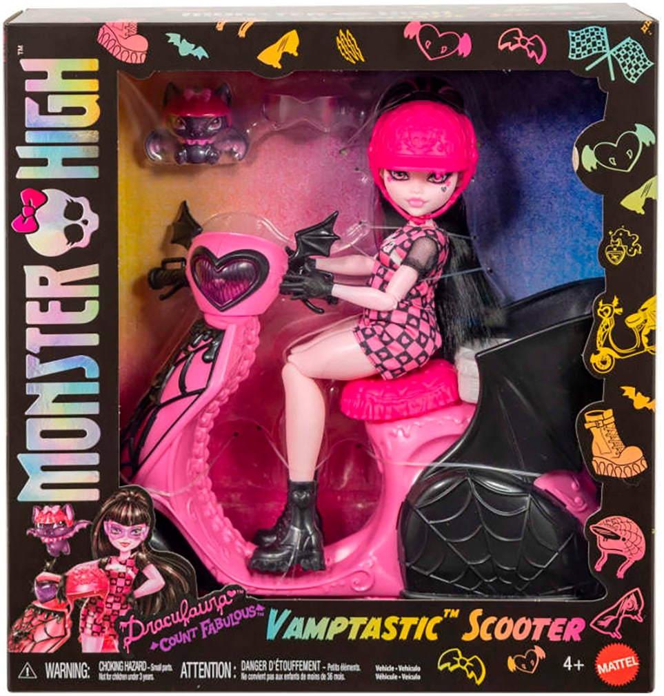 MonsterHigh™ Anziehpuppe »Draculaura, Count Fabulous«, mit Vampastic Scooter
