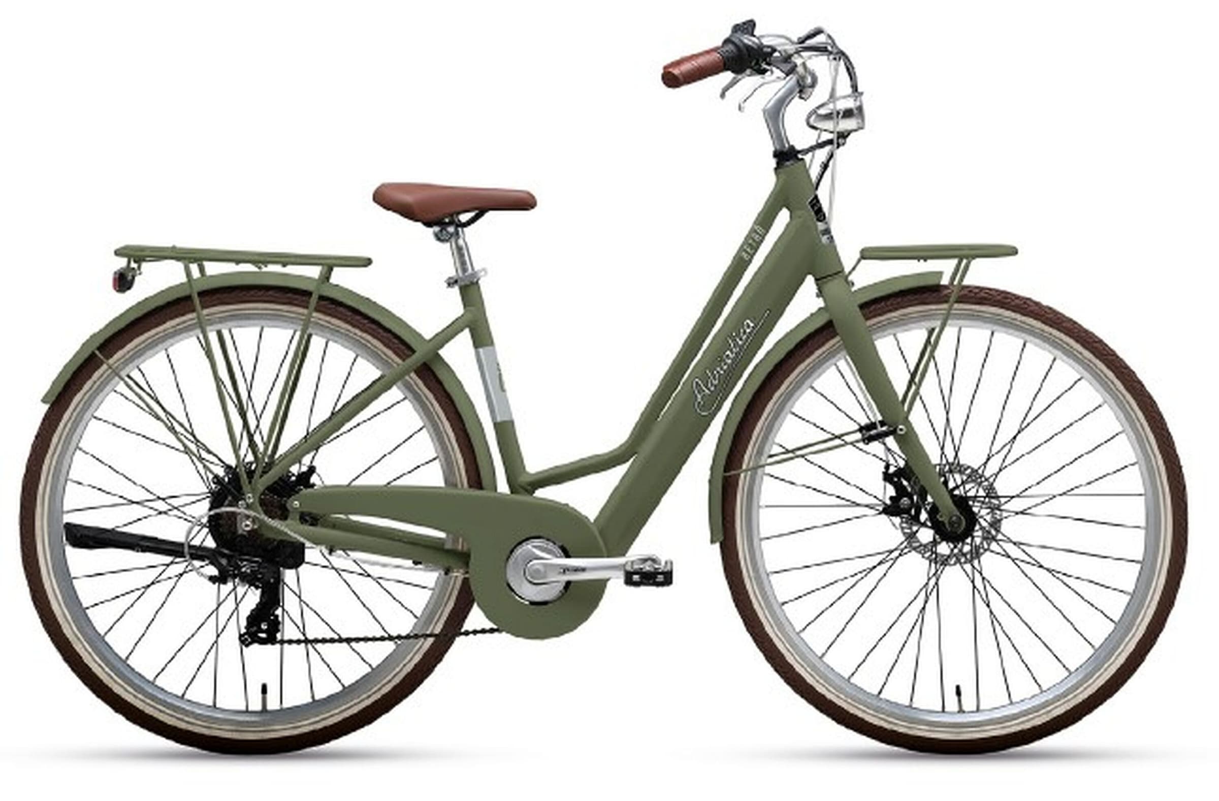 Adriatica E-Bike »Elektro-Citybike RETRO 28 Zoll, oliv«