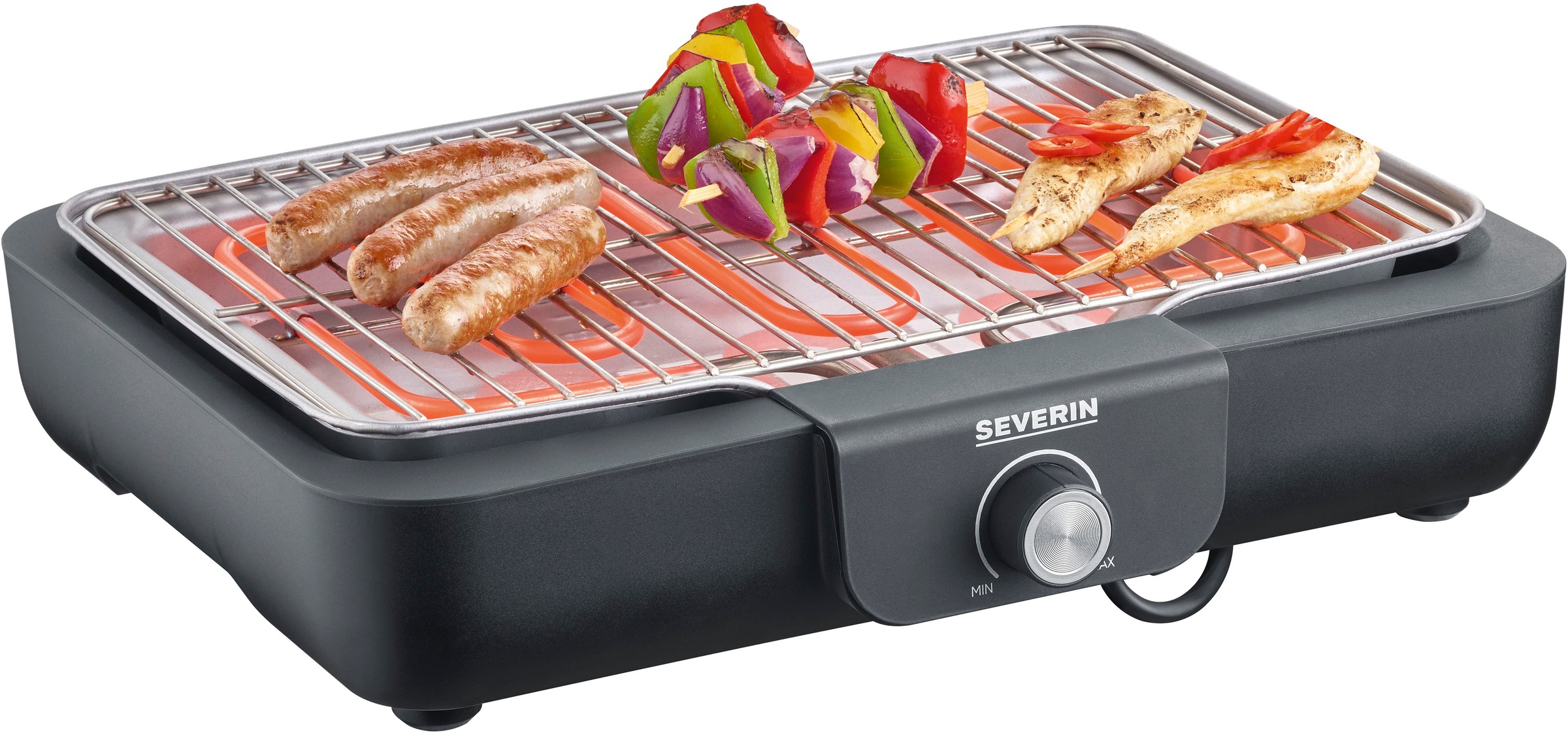 Severin Tischgrill »PG 8554 mit Grillrost« 2300 W Schnelle Aufheizzeiten bei einer Leistung von 2.300 W in schwarz