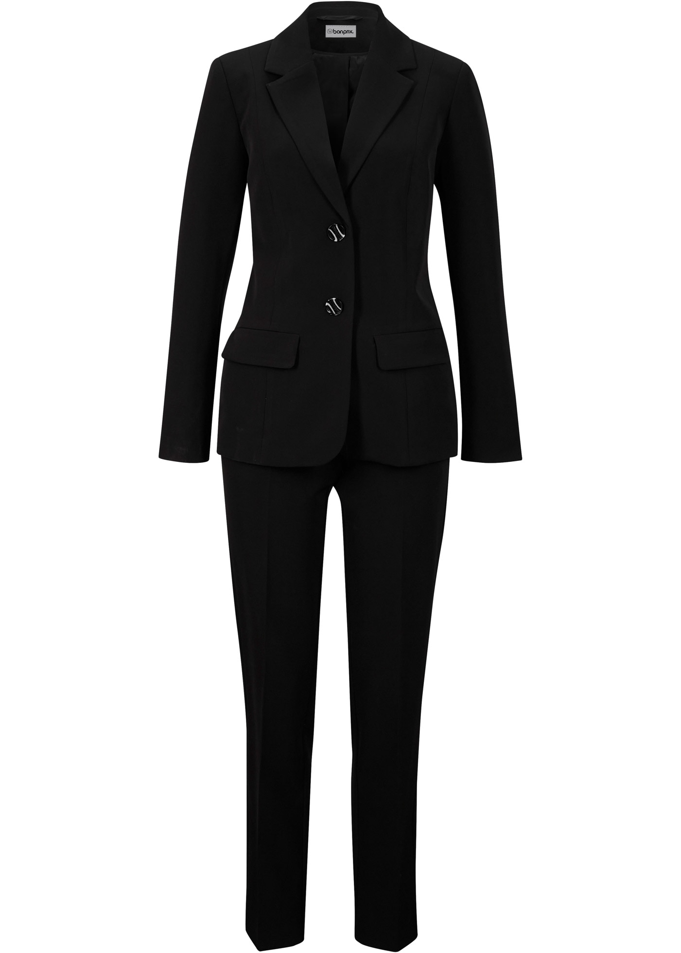 bonprix Hosenanzug »Hosenanzug (2-tlg.Set)« Set, 2 tlg. schmal bestehend aus Blazer und Hose, vollständig gefüttert, schmale Passform
