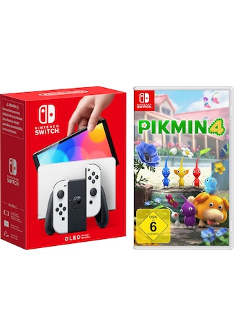 Konsolen-Set »OLED weiß + Pikmin 4«