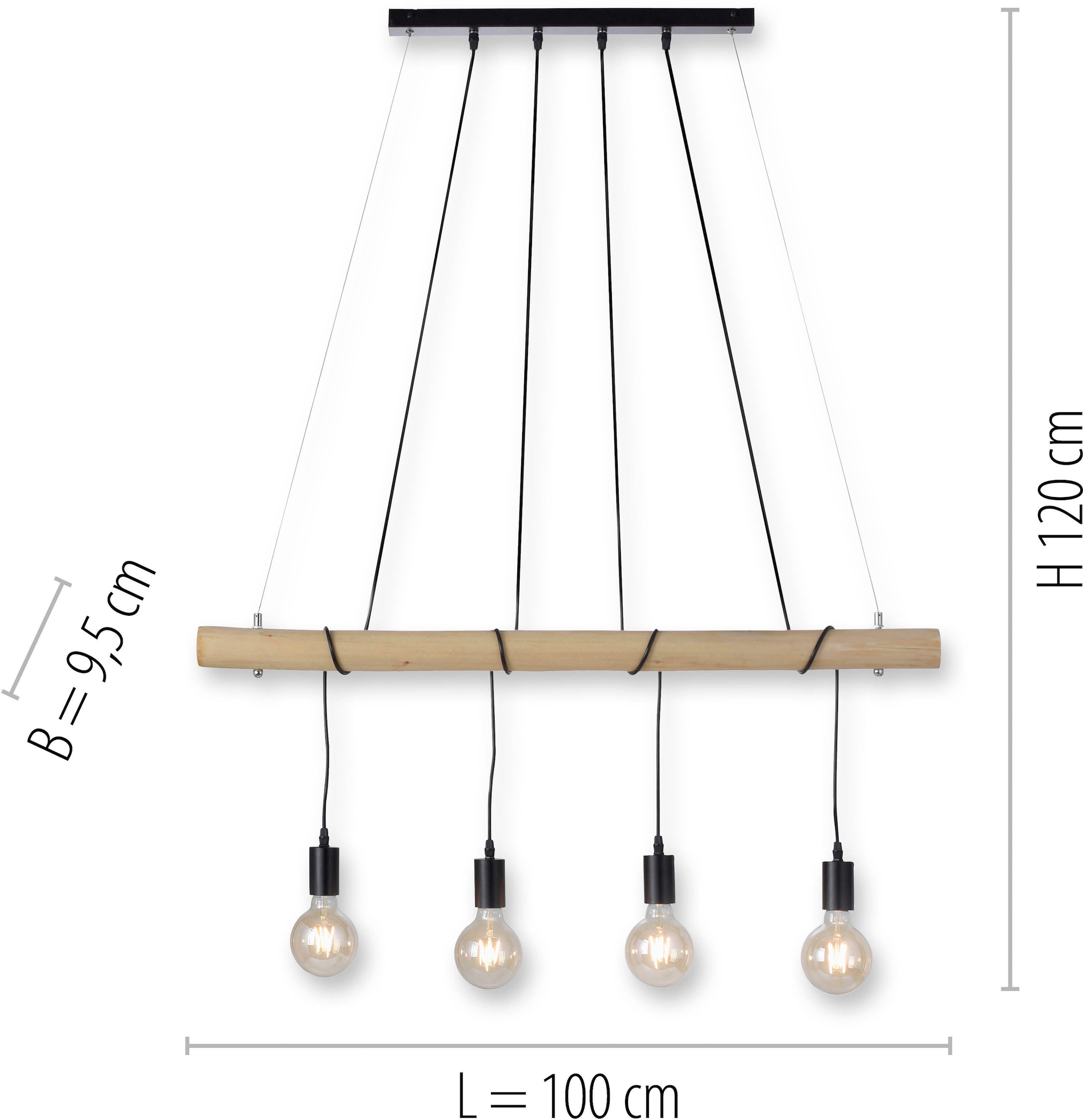 Leuchtmiitel OTTO über LIGHT inkl. 4 dimmbar kaufen TronicDimmer, bei LED Pendelleuchte »TERO«, flammig-flammig, JUST
