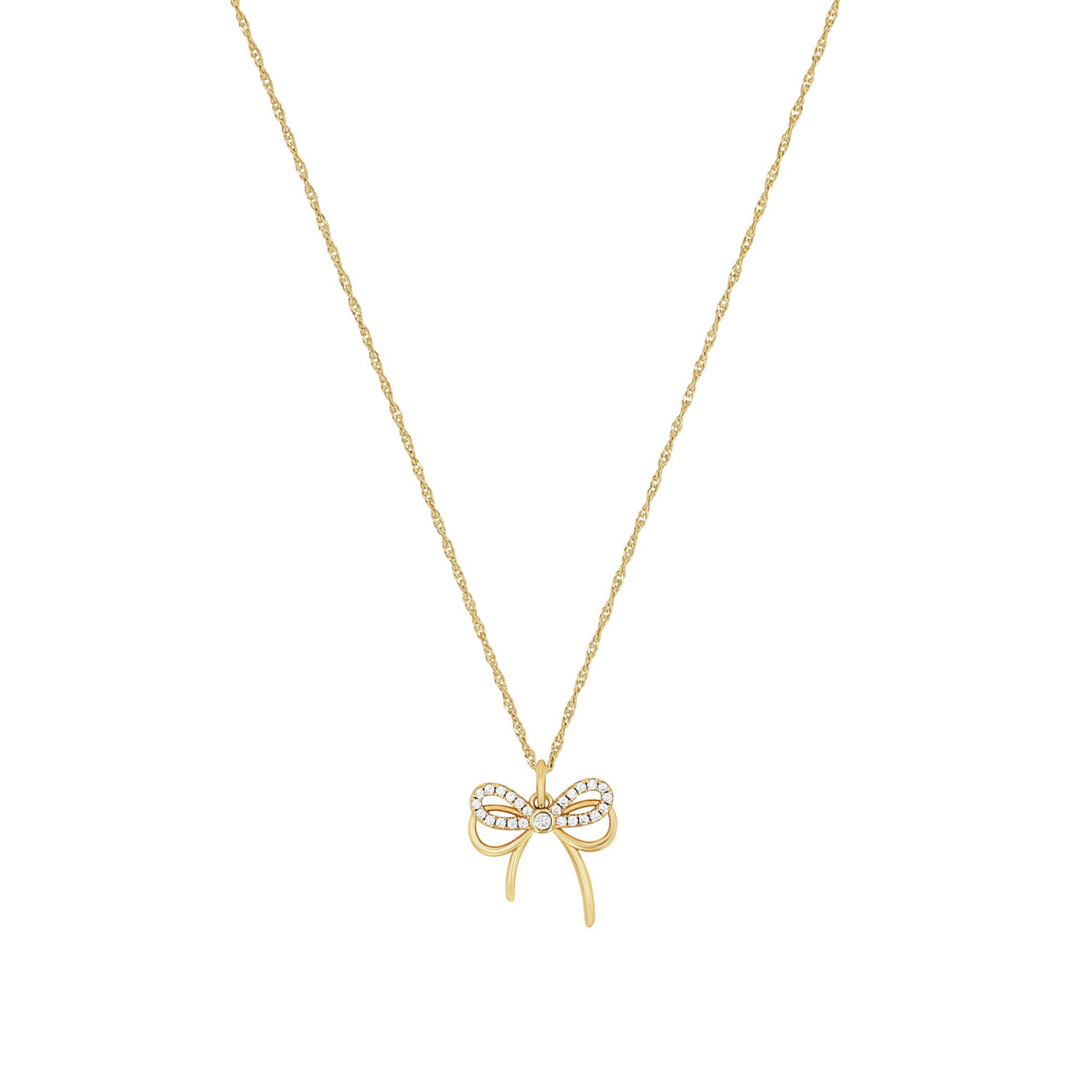 Amor Kette mit Anhänger »Schmuck Geschenk, Schleife« mit Zirkonia (synth.)
