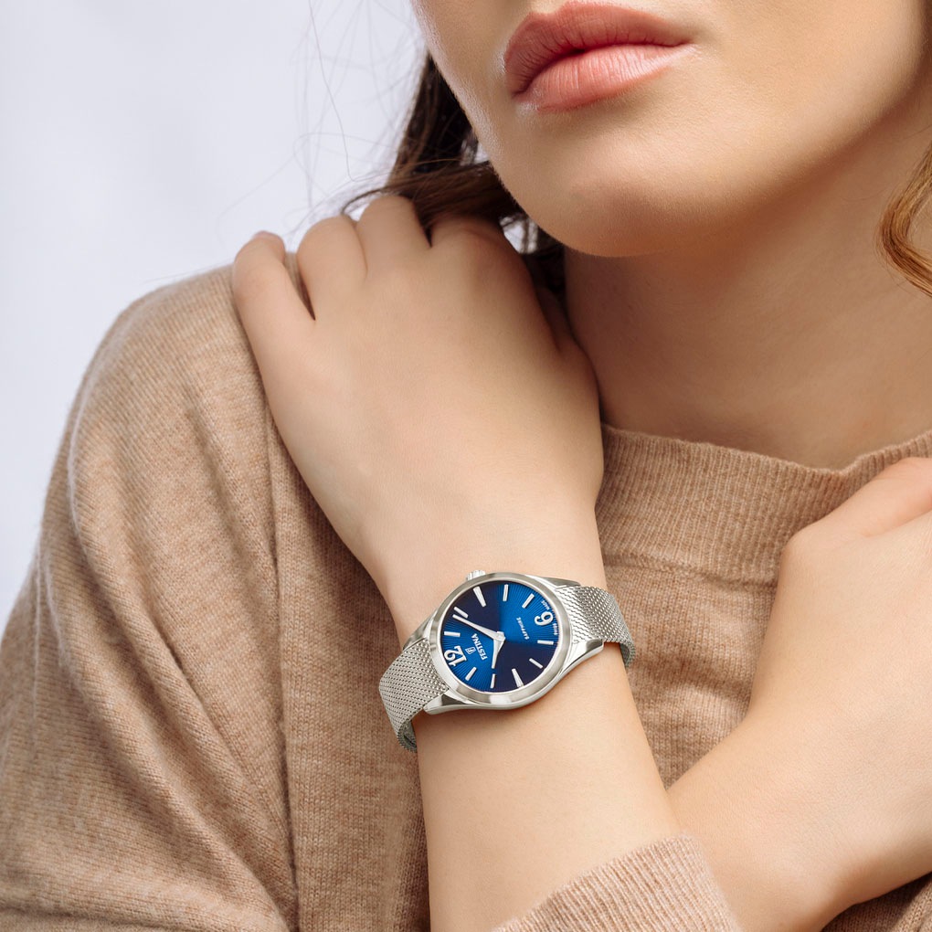 Festina Quarzuhr »Grace« Armbanduhr, Damenuhr, Swiss Made, Edelstahlarmband, Saphirglas