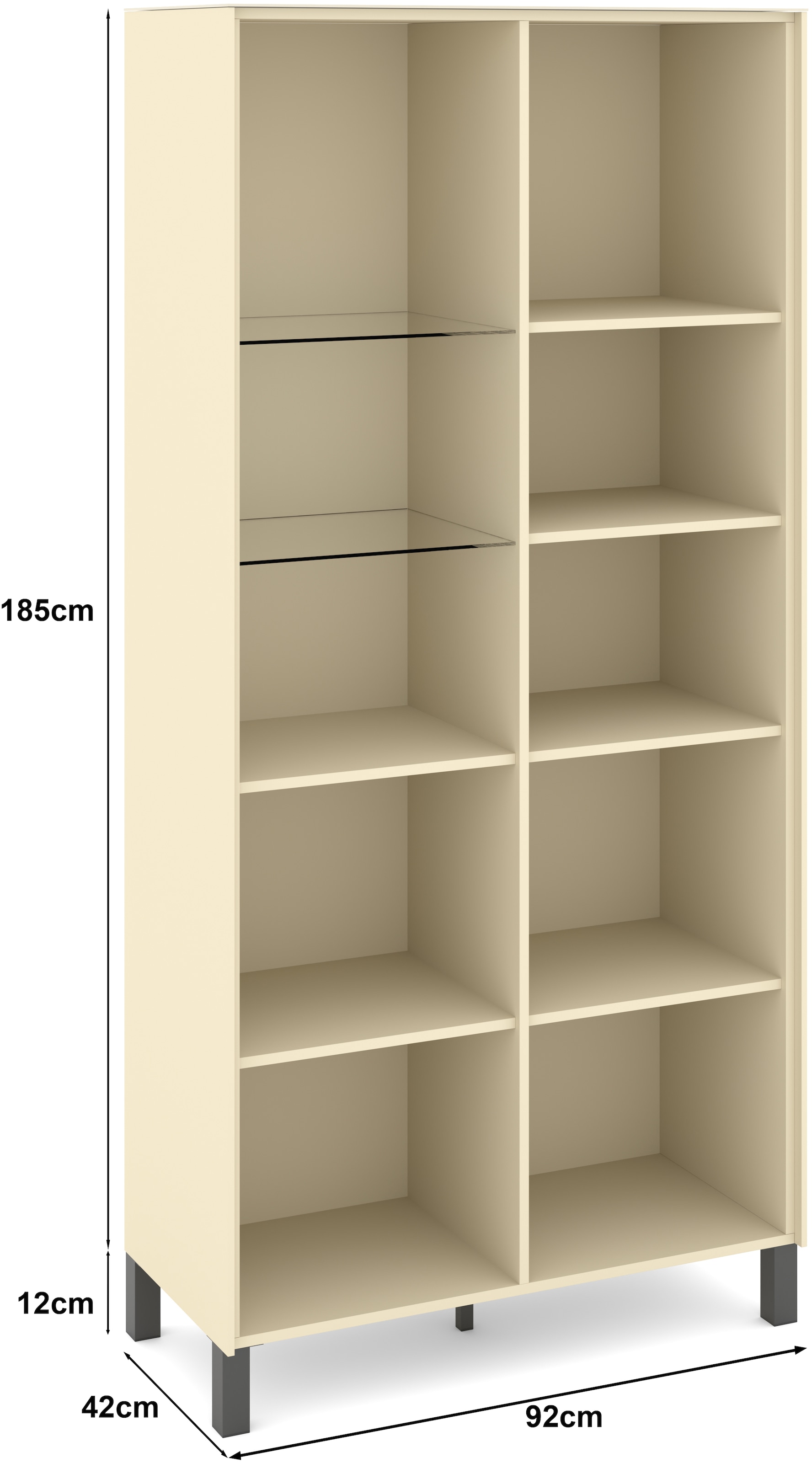 set one by Musterring Standvitrine »Reno« 1 Stk. tlg. Mit Vierkantfuß in diversen Farben, 197 cm Höhe & Farbauswahl