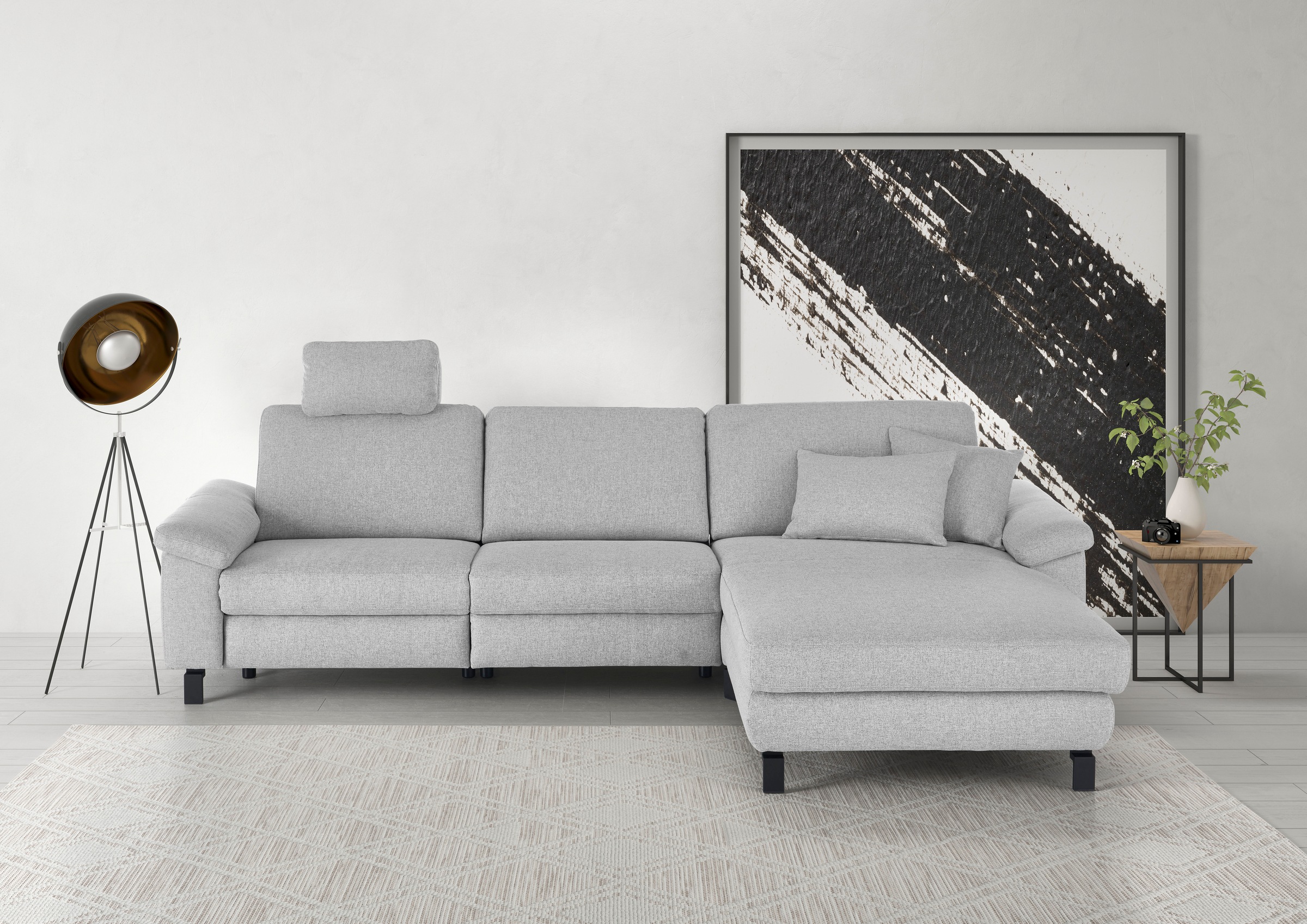 3C Candy Ecksofa »Mainau L-Form« Relaxfunktion im 1,5-Sitzer, motorische Schlaffunktion in Longchair