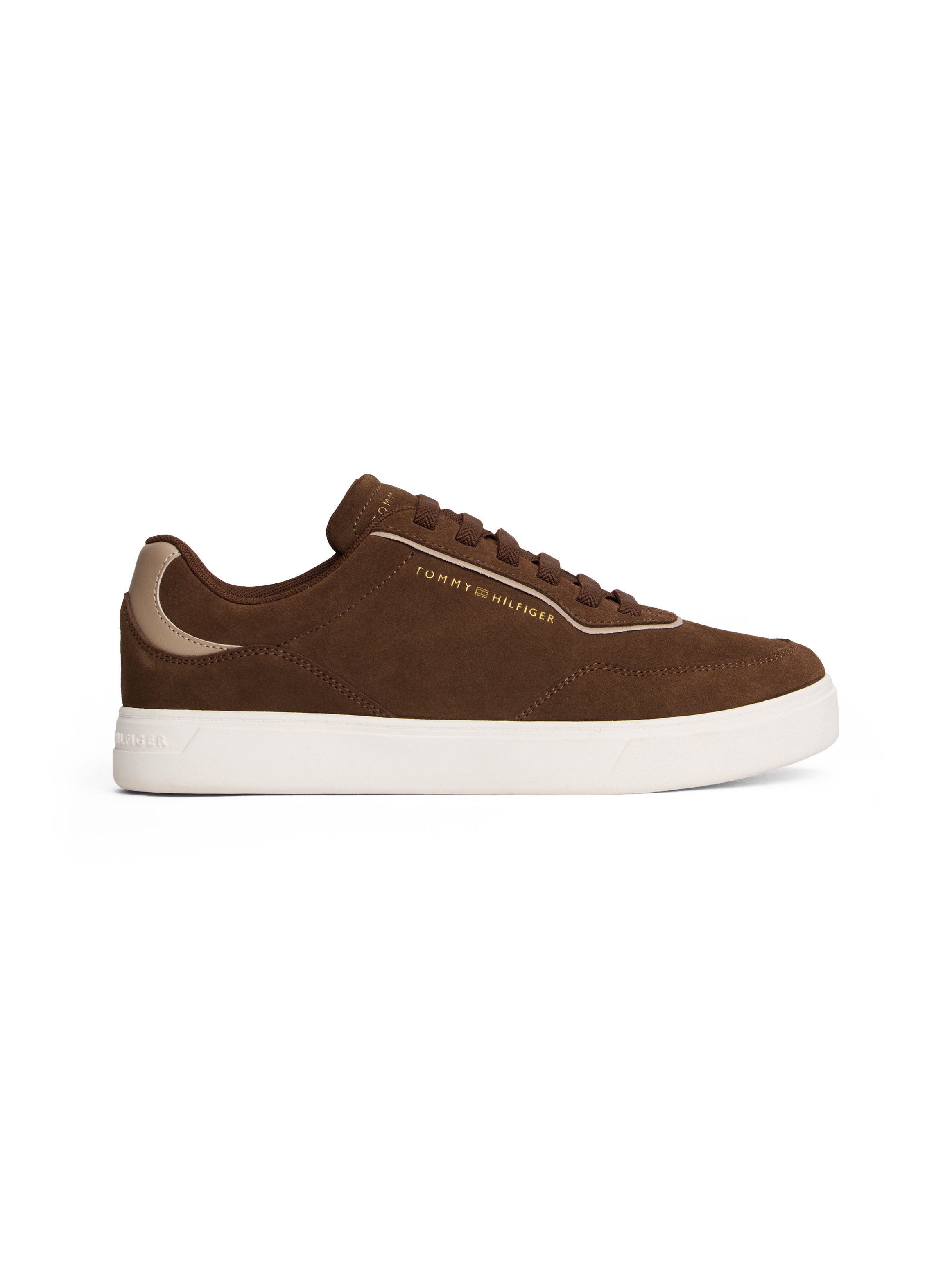 Tommy Hilfiger Plateausneaker »CASUAL SUEDE SNEAKER«  , Freizeitschuh, Halbschuh, Schnürschuh mit seitlicher Logoprägung