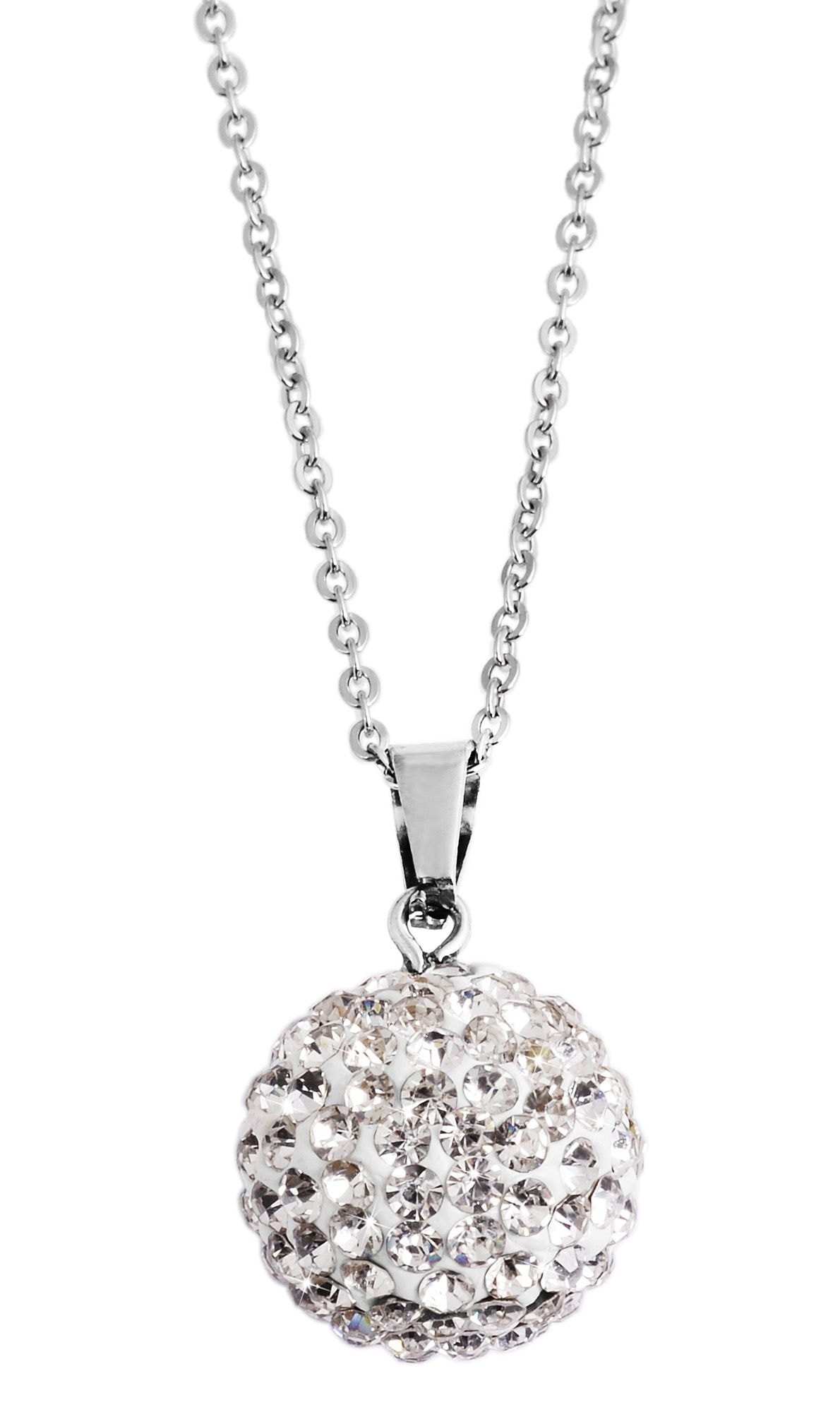 Adelia´s Gliederkette »Damen Halskette ¿ Ankerkette aus Edelstahl mit Zirkonia 43 cm«