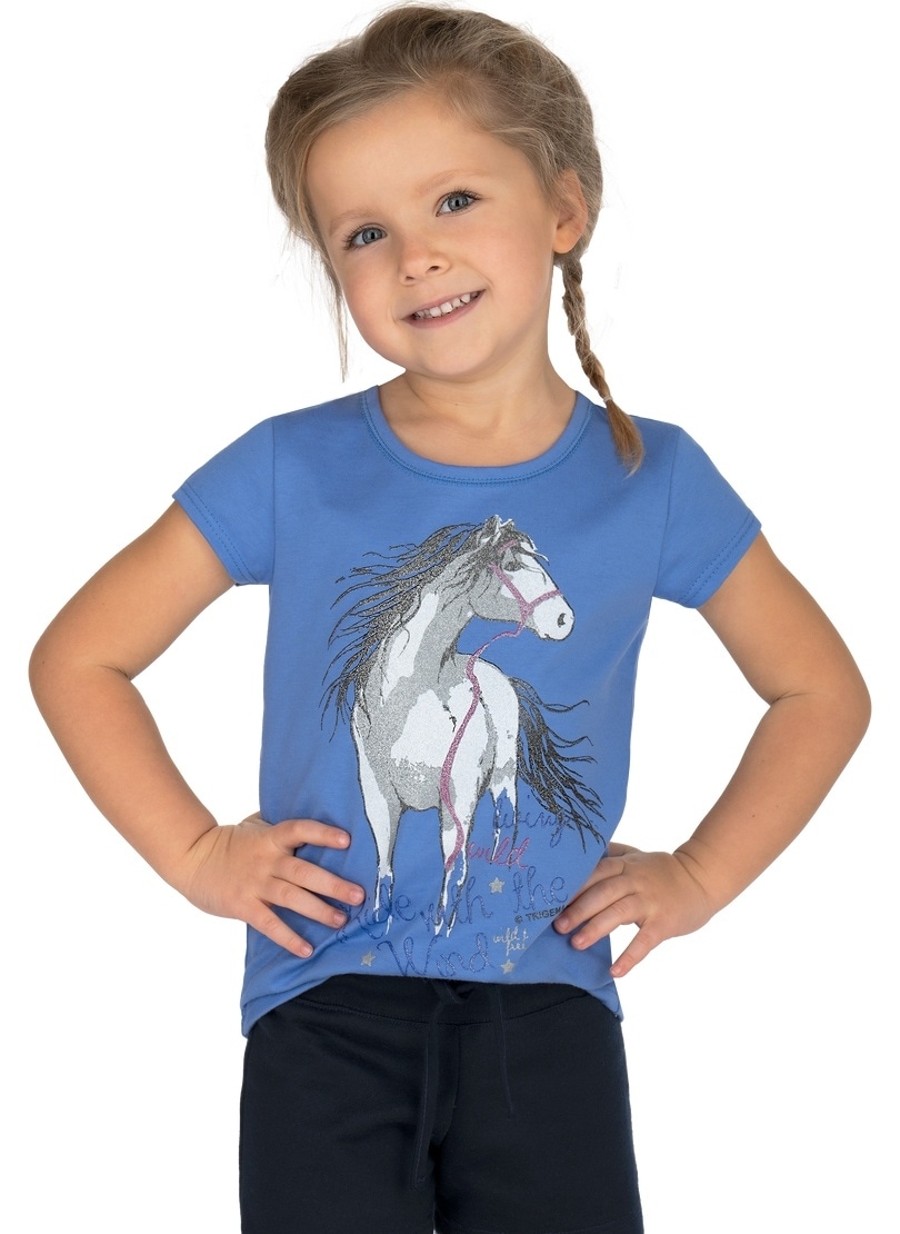 Trigema T-Shirt »TRIGEMA T-Shirt mit Pferd«, (1 tlg.)