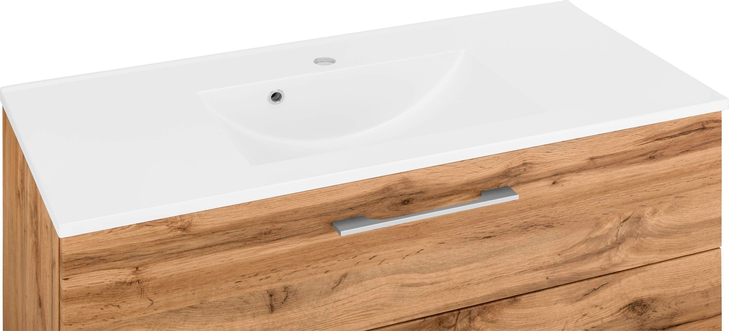 welltime Waschbeckenunterschrank »Soria«, Badmöbel Waschtisch inkl. Waschbecken, Breite 100 cm