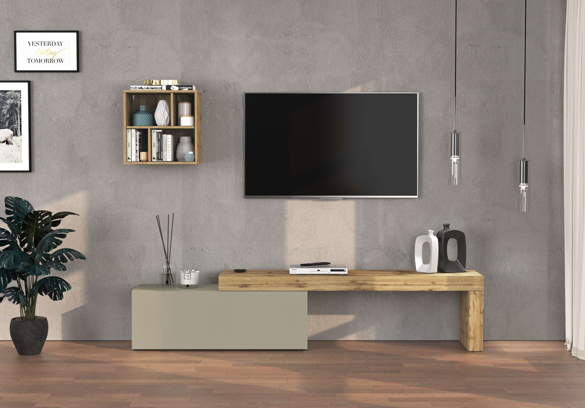 OTTO home TV-Wand »Chronos TV-Set, Wohnwand – Elemente frei platzierbar, Made in Italy« Set, 2-er set, 2 Stk. tlg.