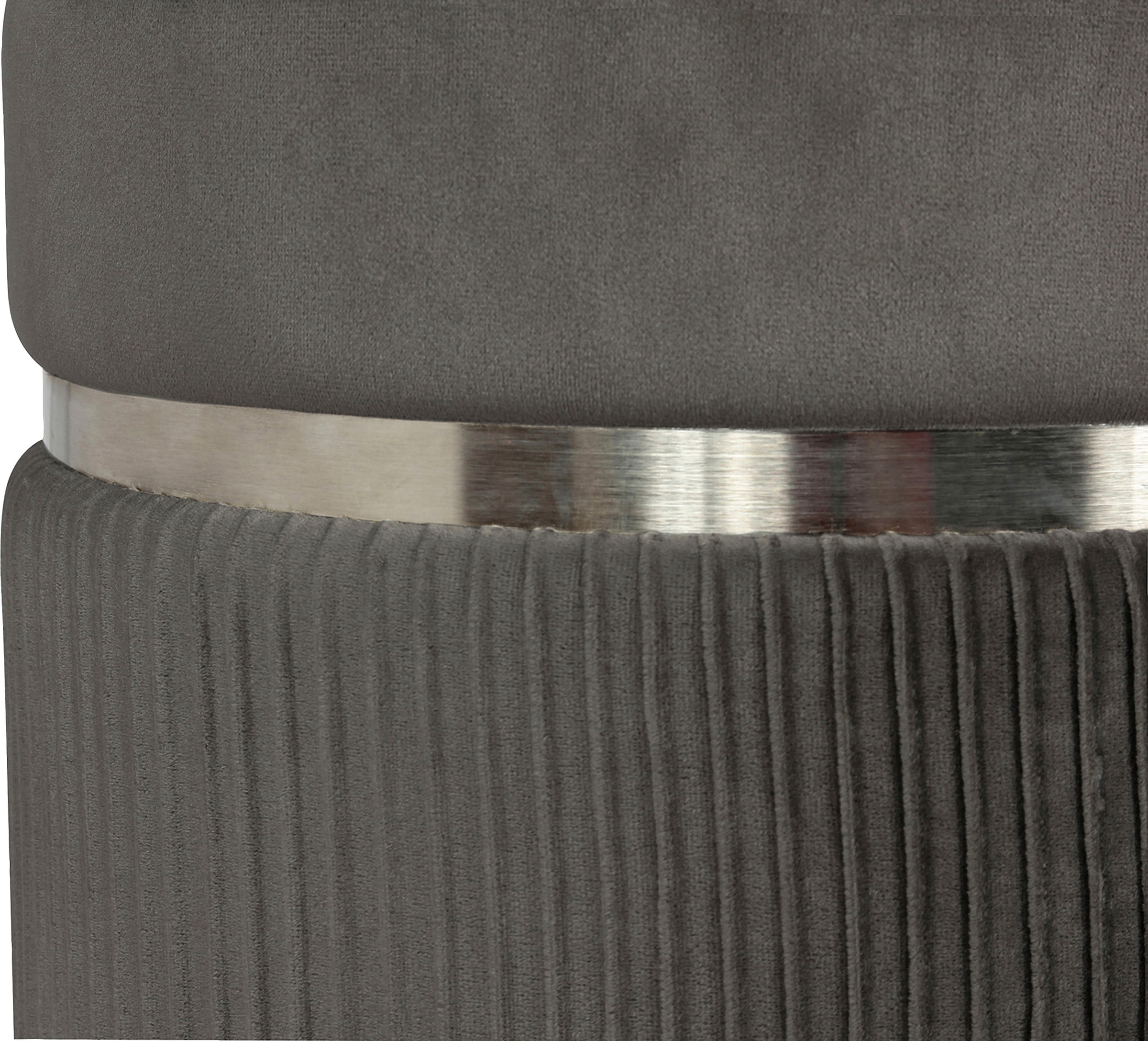 Kayoom Polstergarnitur »Hocker Zora 325 2er-Set, samtweicher Stoffbezug,runde elegante Form« Set, Hocker 1: B 36 /H 44/ T36 cm
Hocker 2: B 31,5 /H 38/ T31,5 cm, 2 Stk. tlg. edles Design mit Metallring, gepolstert, mit Stauraum