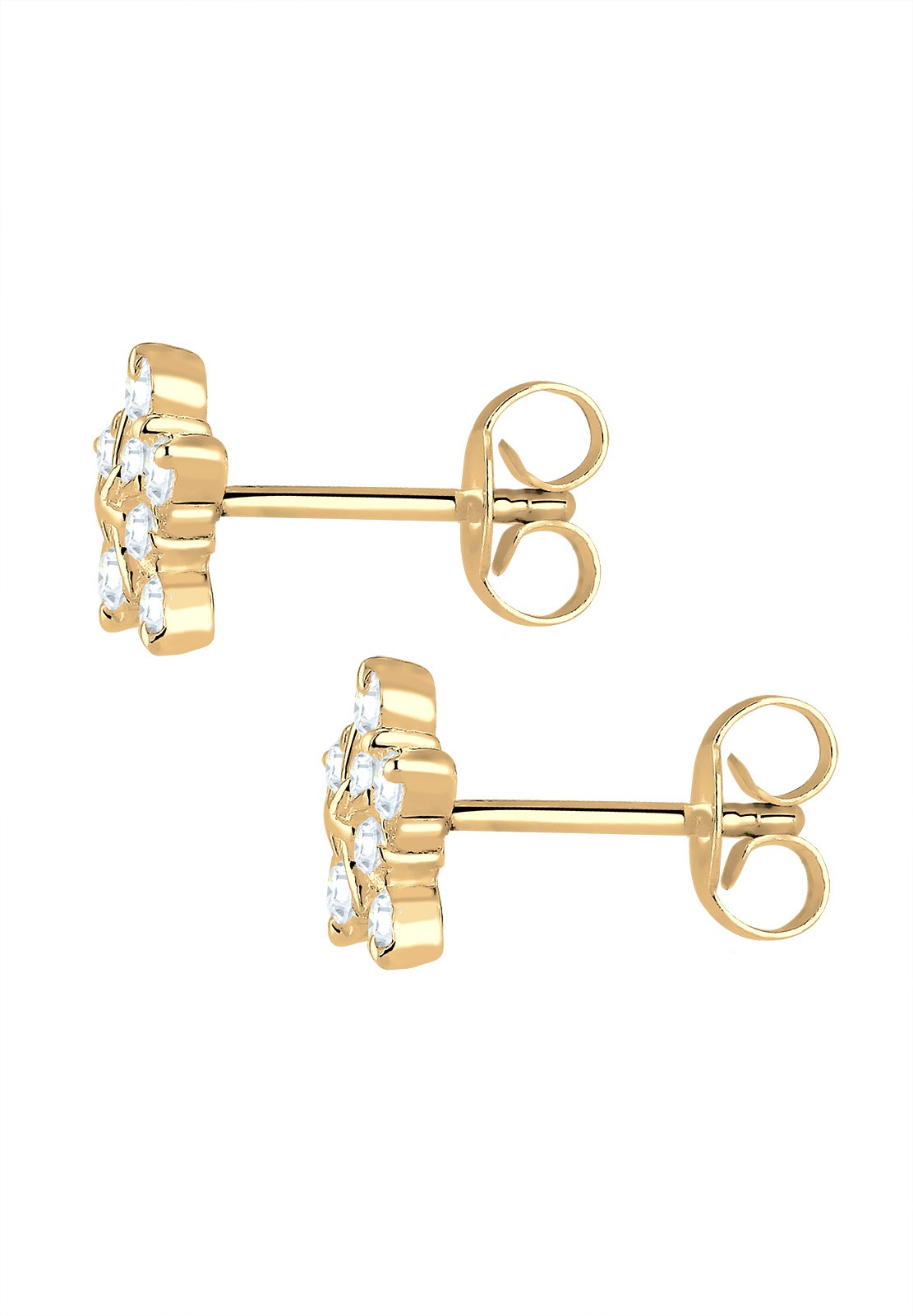 Elli Paar Ohrstecker »Ohrringe Schneeflocke Winter Zirkonia 925er Sterling Silber«