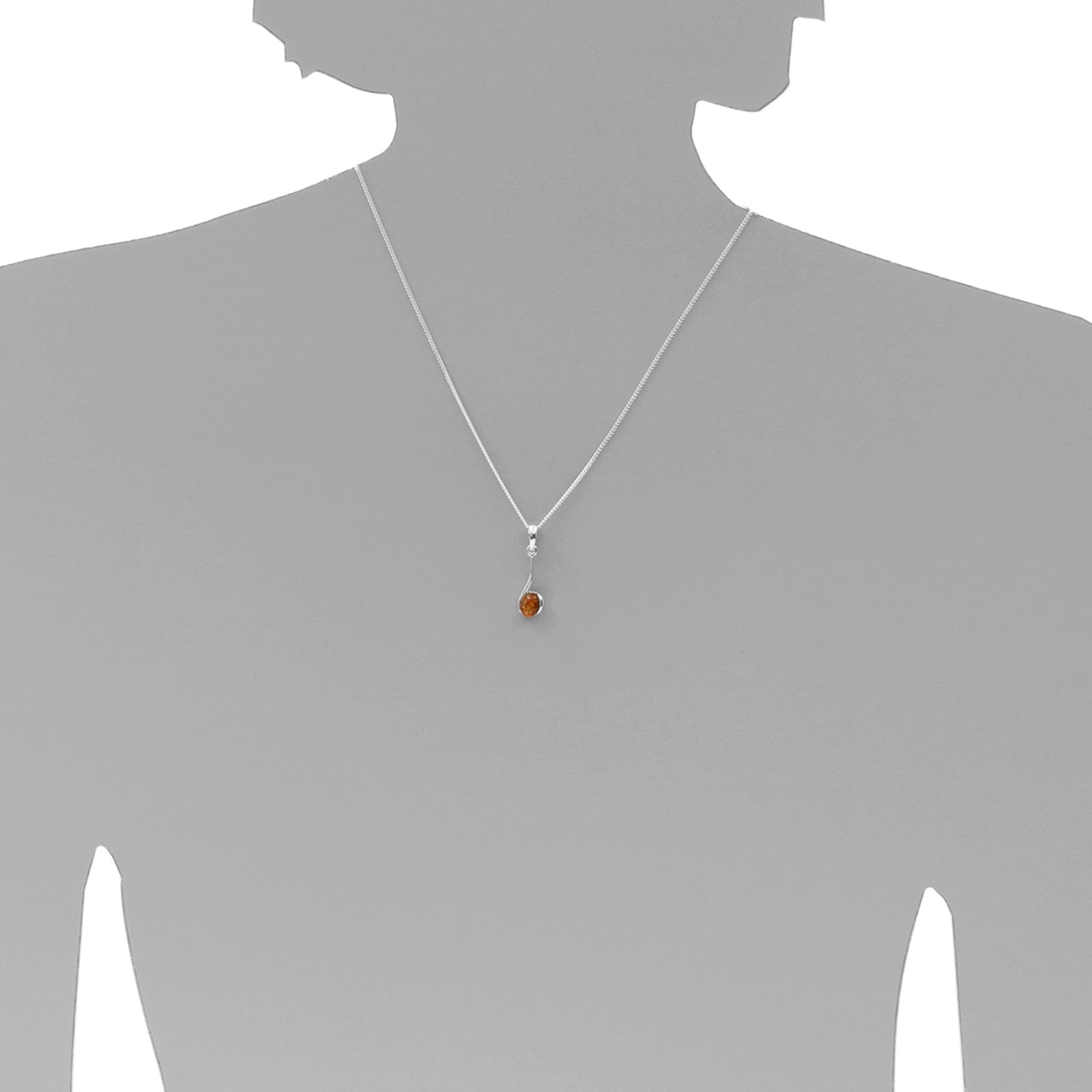 OSTSEE-SCHMUCK Kettenanhänger »- Lennja klein - Silber 925/000 - Bernstein«