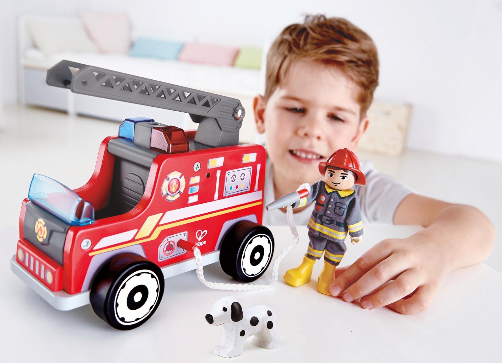 Hape Spielzeug-Feuerwehr »Feuerwehr-Trupp«, (Set), aus Holz