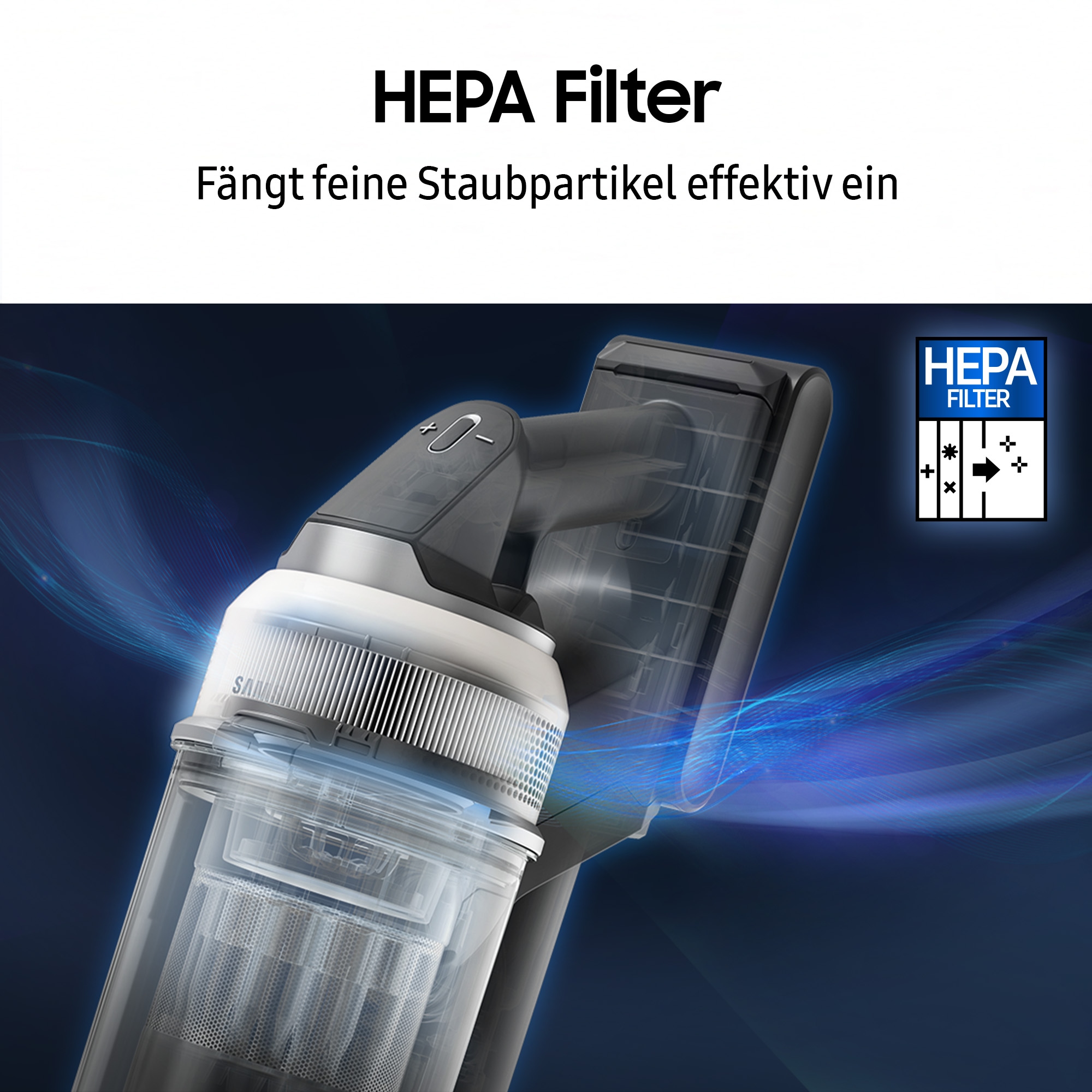 Samsung Akku-Handstaubsauger »BESPOKE AI Jet Ultra Akku + CompleteClean, VS90F40EEK/WD«