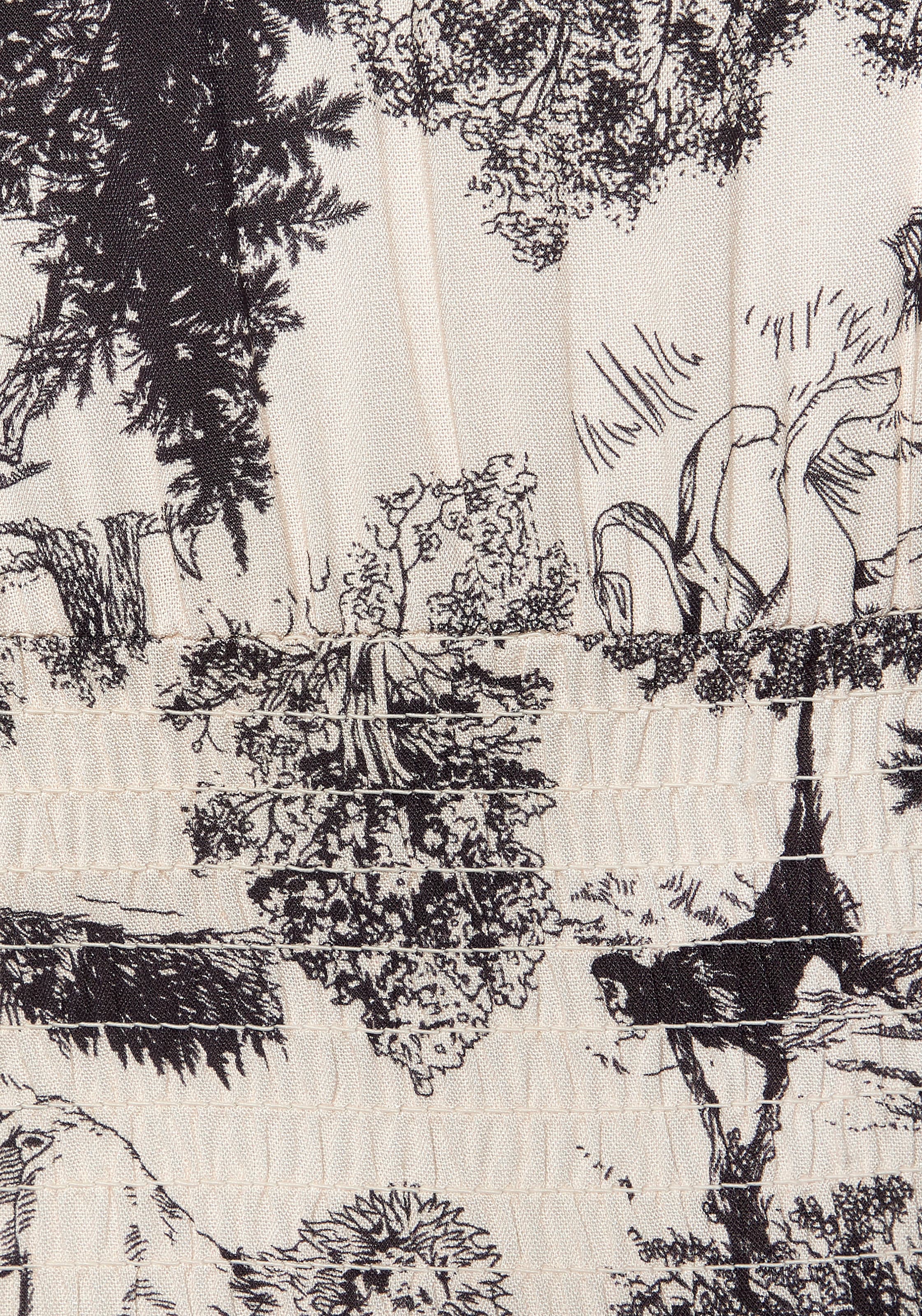 LASCANA Maxikleid mit Alloverdruck und V-Ausschnitt, Sommerkleid, Strandkleid