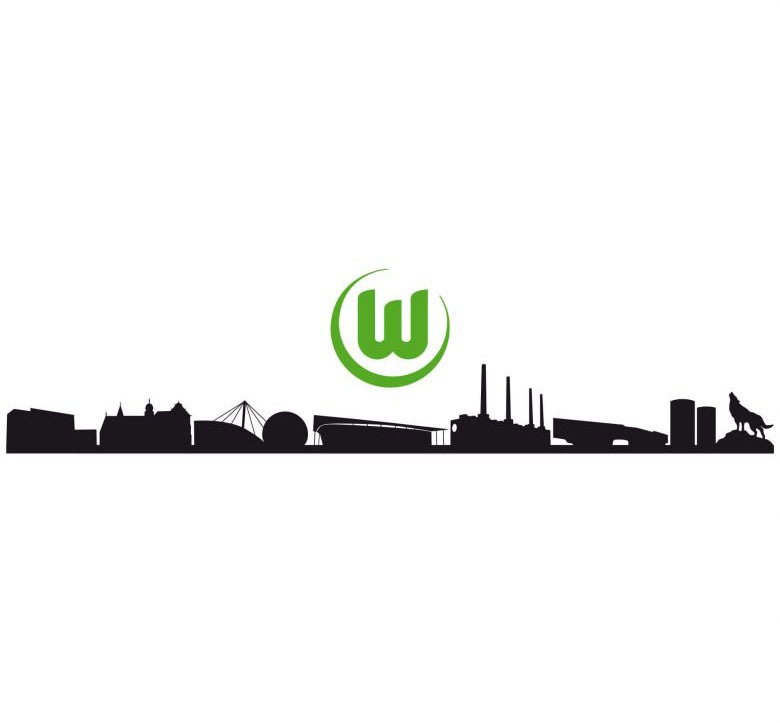 Wall-Art Wandtattoo »VfL Wolfsburg Skyline mit Logo«