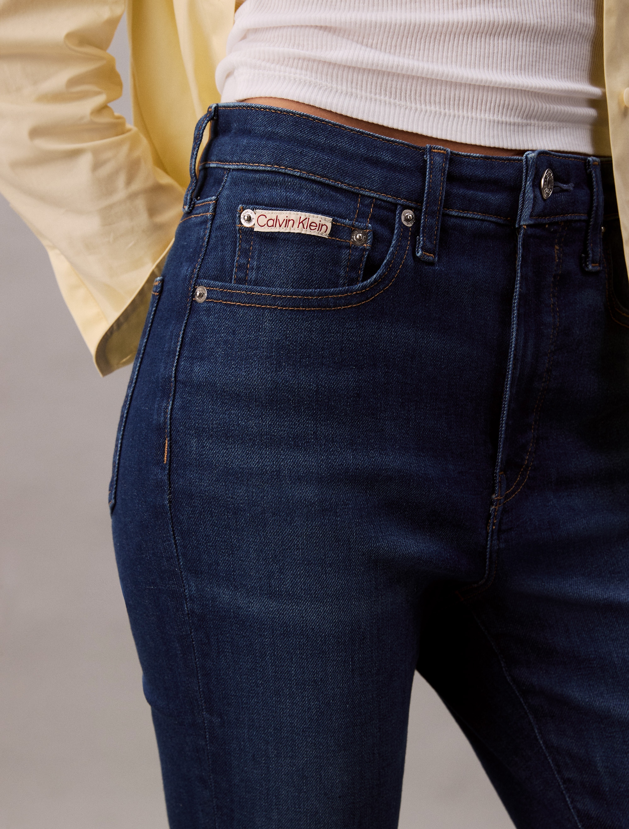 Calvin Klein Jeans Skinny-fit-Jeans »HGH RS SKNNY ANKL JN«, Mit Gürtelschlaufen