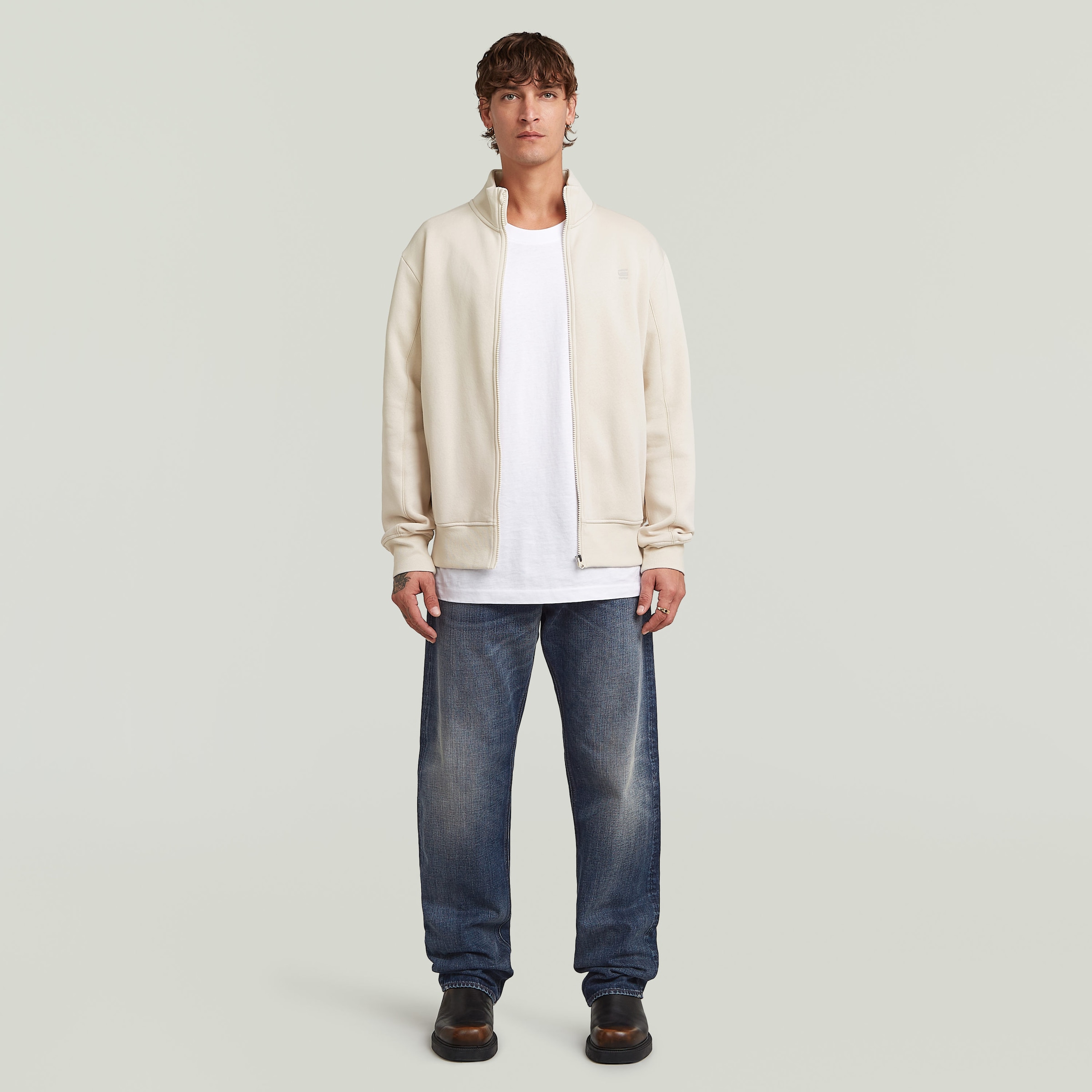 G-STAR Sweatjacke, mit Logostickerei auf der Brust