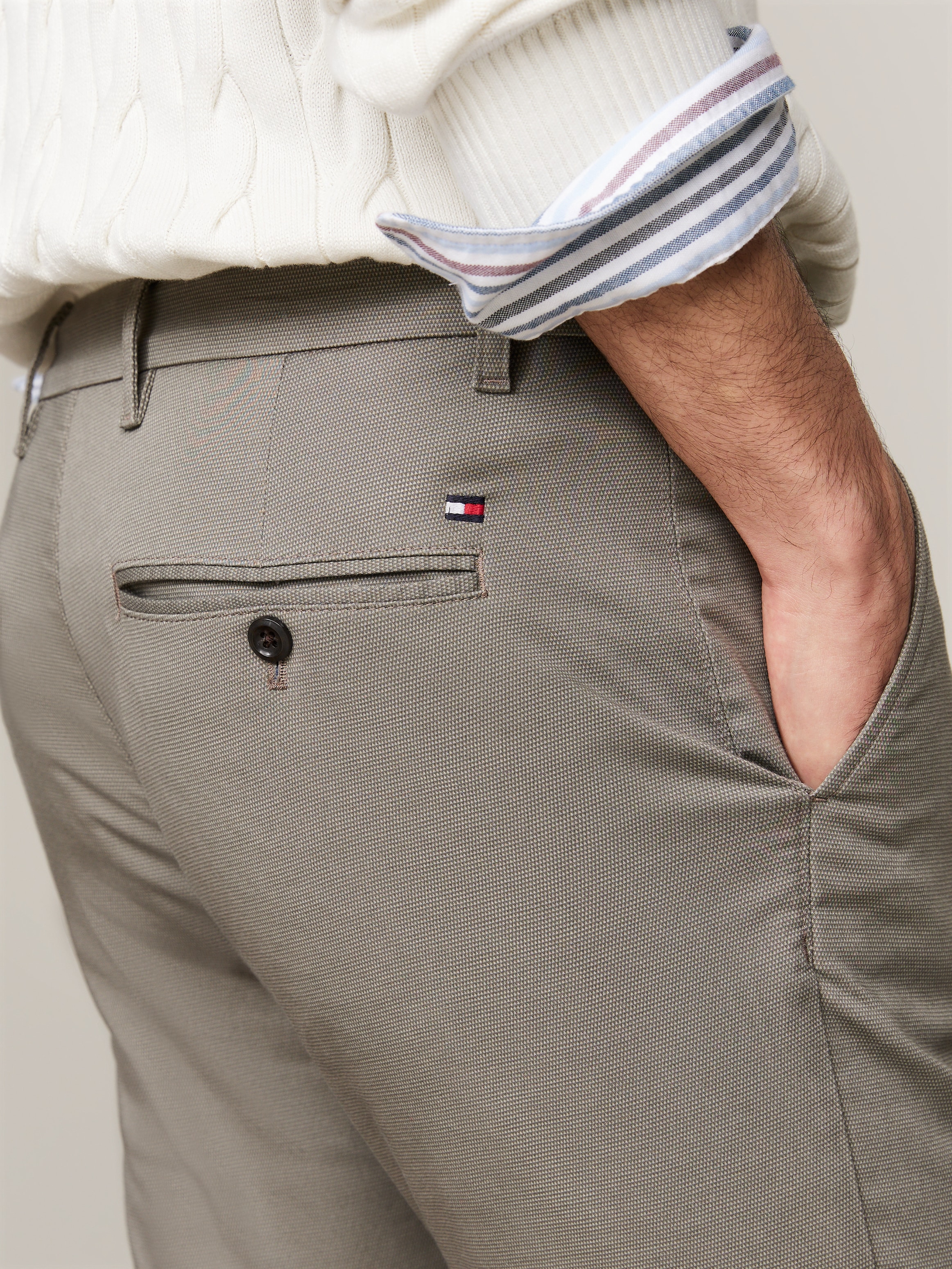 Tommy Hilfiger Chinohose »CHINO BLEECKER PRINTED STRUCTURE«