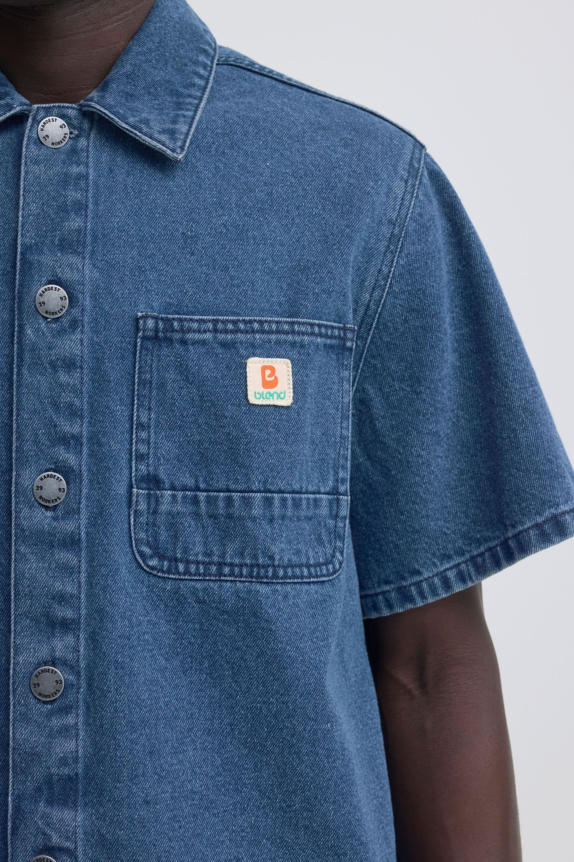 Blend Jeanshemd »Jeanshemd BHIgs Overshirt Workwear«