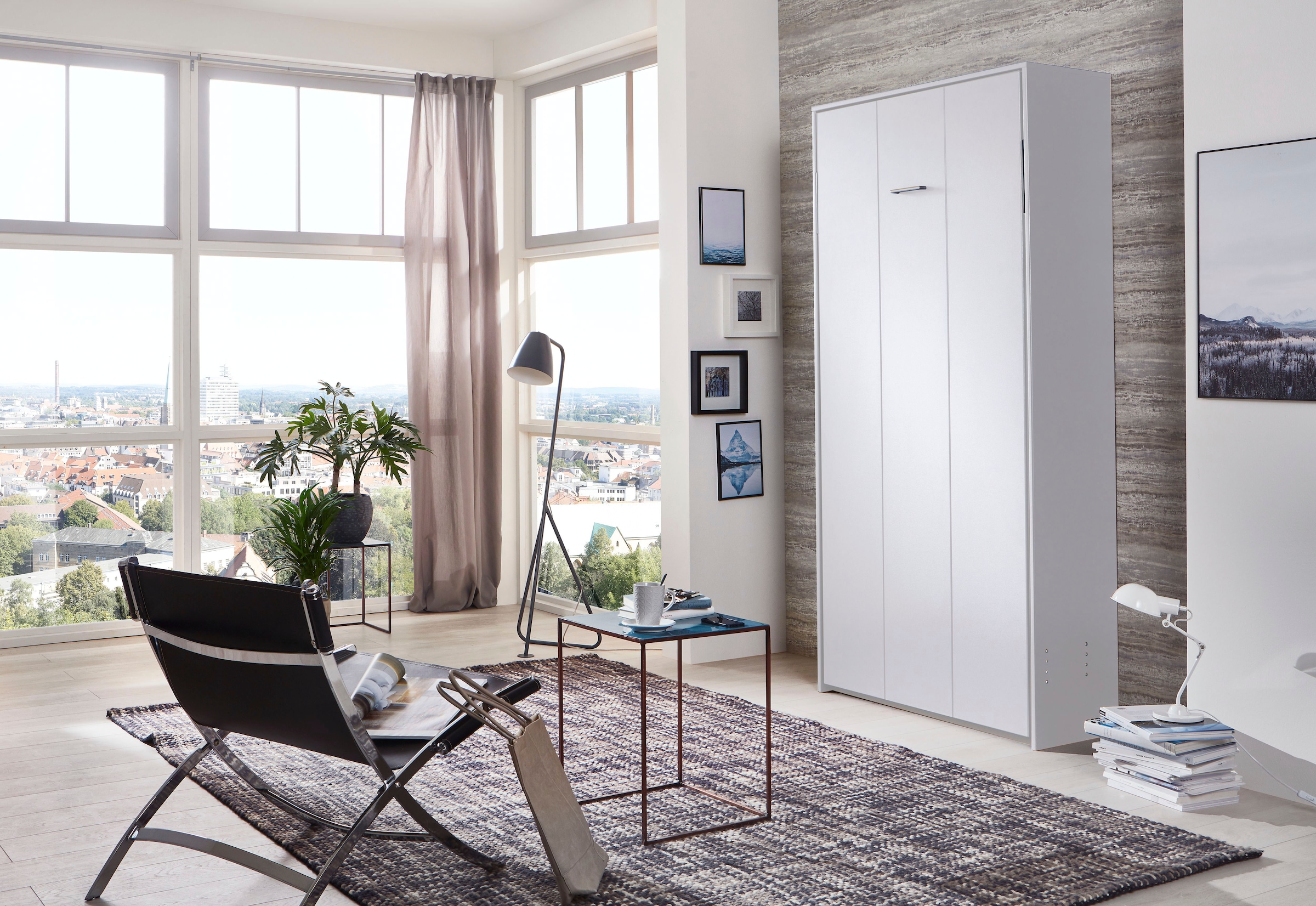 Wimex Schrankbett »Juist Schrankklappbett Gästebett« vertikal klappbar, 3 Liegeflächen, mit Lattenrost, Made in Germany