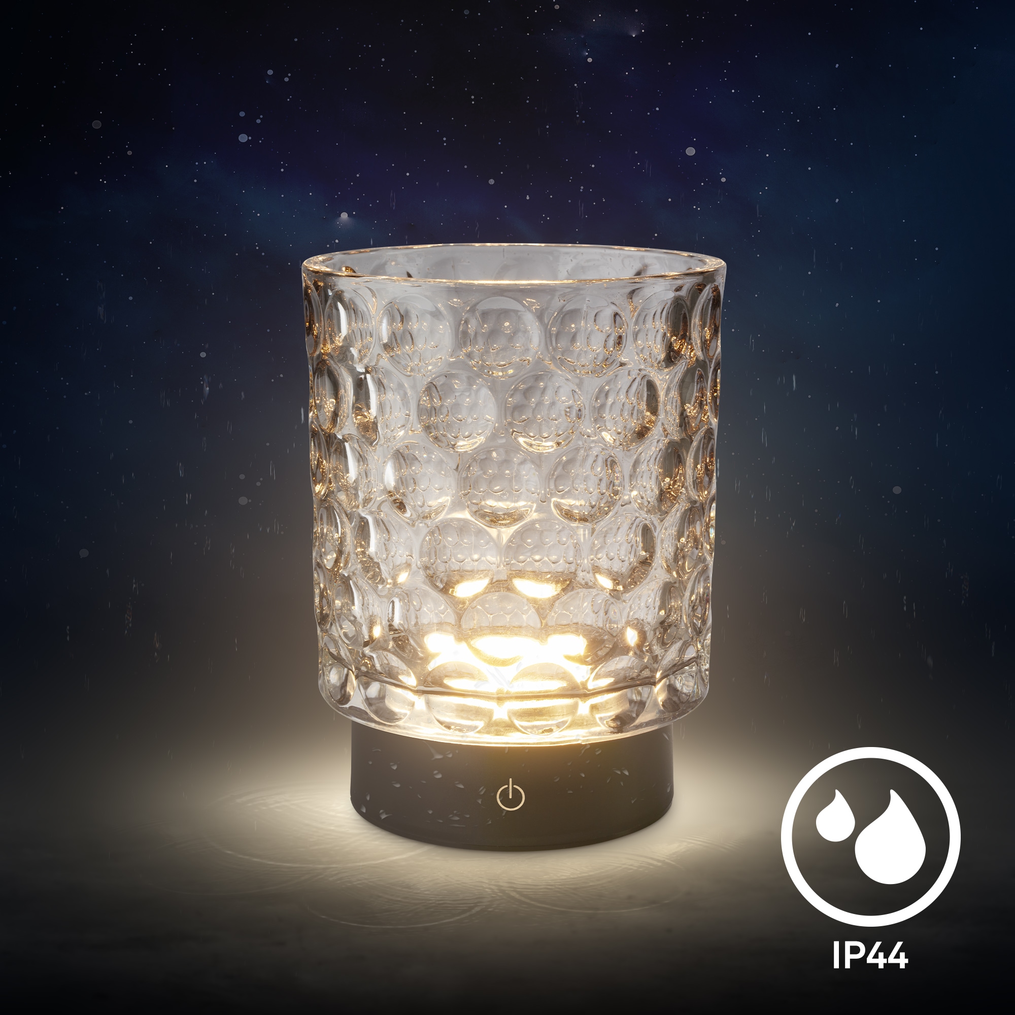 Briloner Leuchten LED Außen-Tischleuchte »SUNORA« LED-Board 2 Stk. Warmweiß kabellos 15 x 11 cm Grau 2W Wohnzimmer Flur Outdoor Aussen 2er-Set