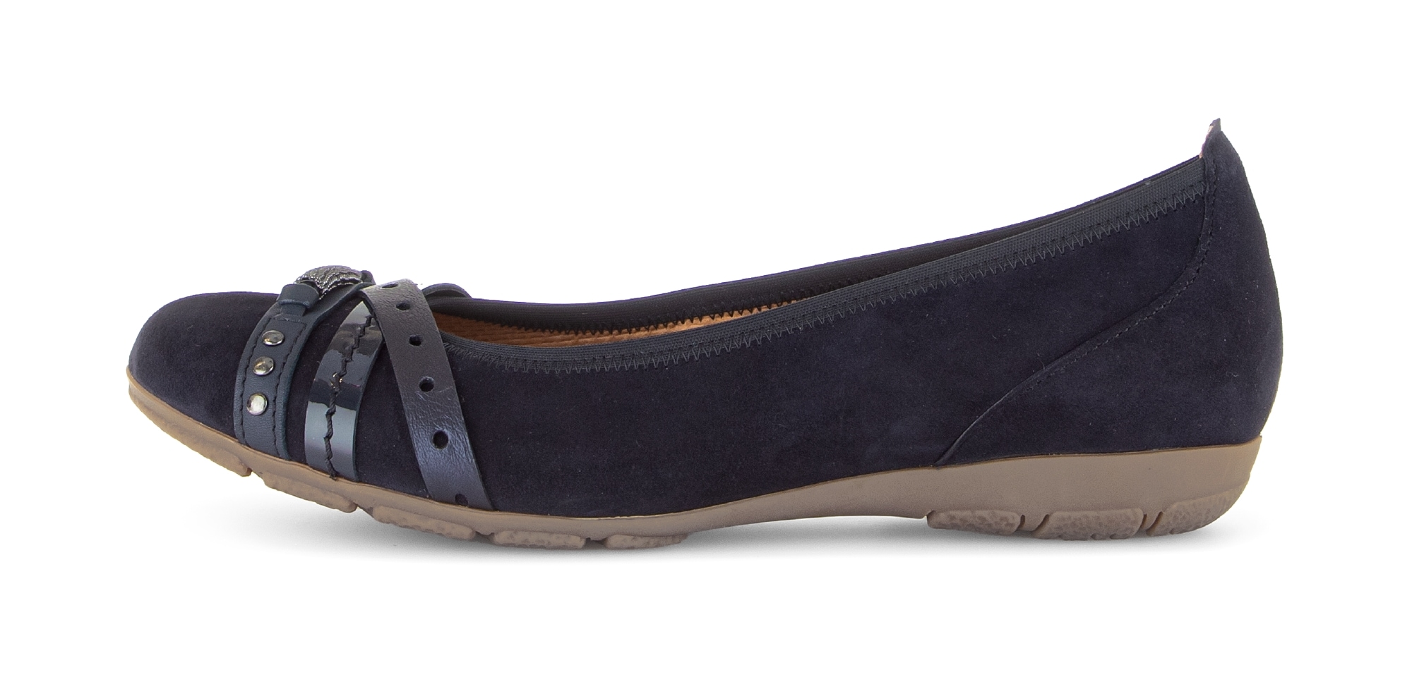 Gabor Ballerina  Businessschuh, Schlupfschuh mit Zierelementen in Metallicoptik