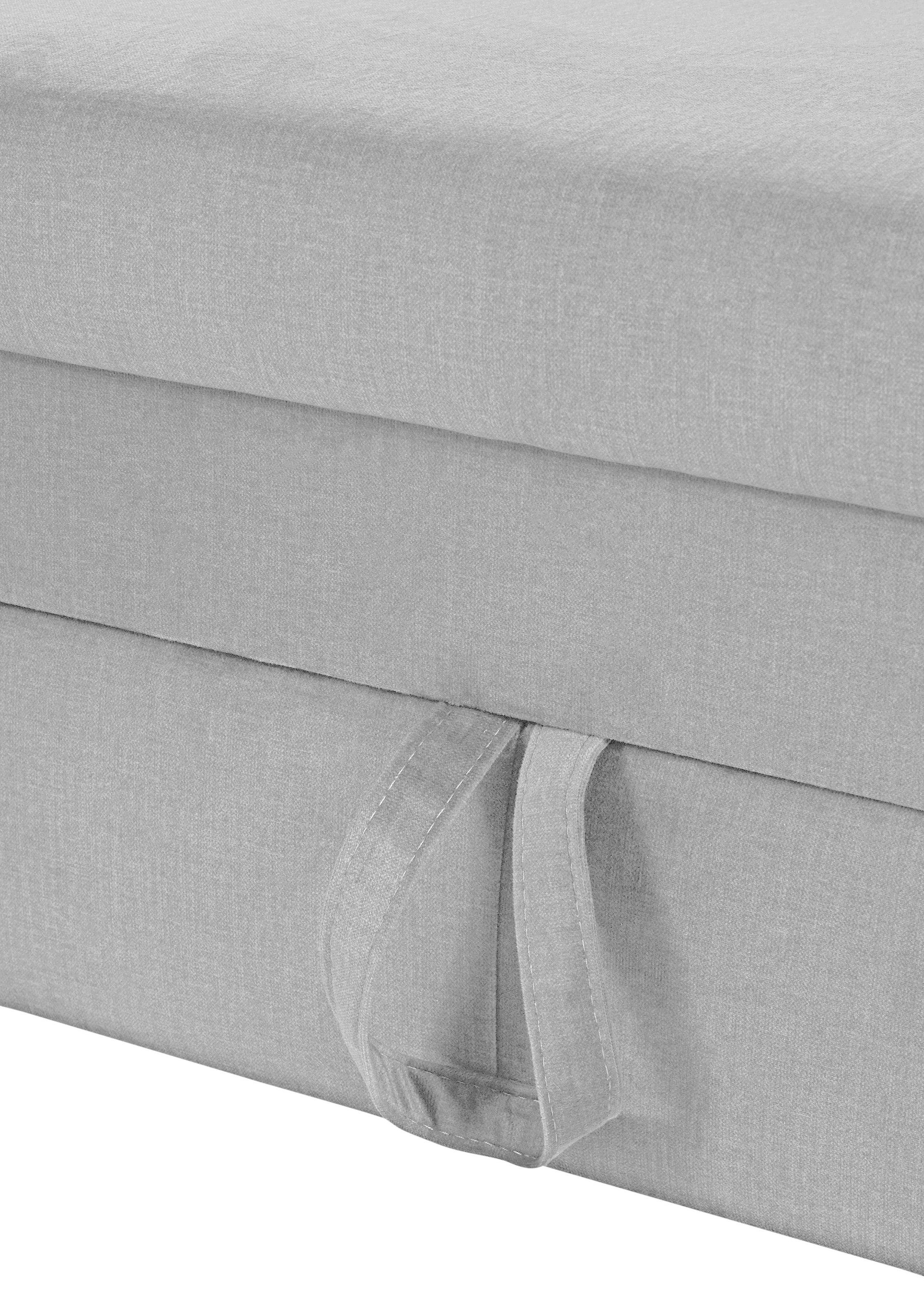 COTTA Polstergarnitur »Morven L-Form«, (Set), Set bestehend aus: Ecksofa mit Kopfteilverstellung & Hocker