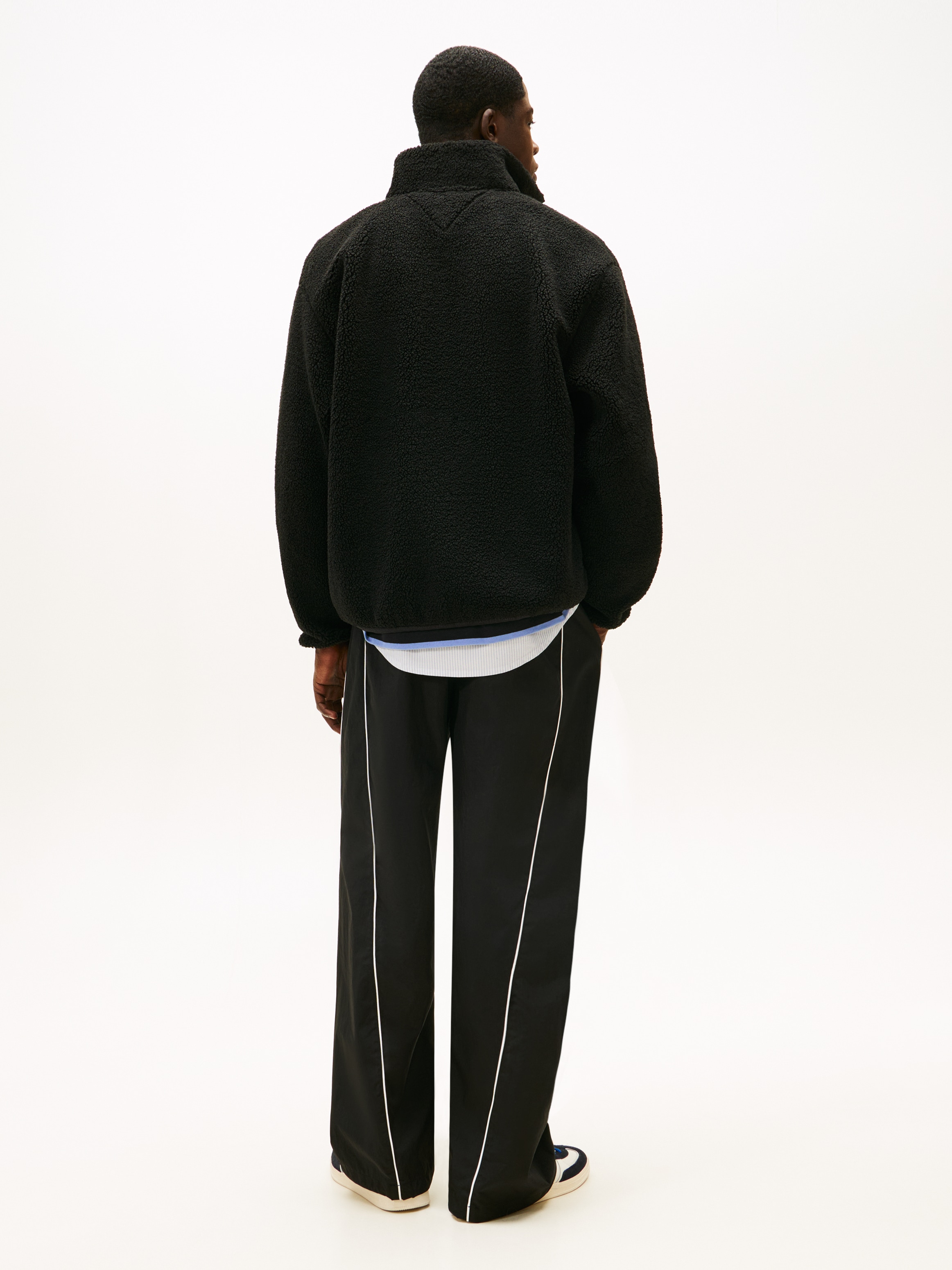 Tommy Jeans Fleecejacke »TJM BADGE TEDDY« Stehkragen, Teddyfleece, relaxed fit