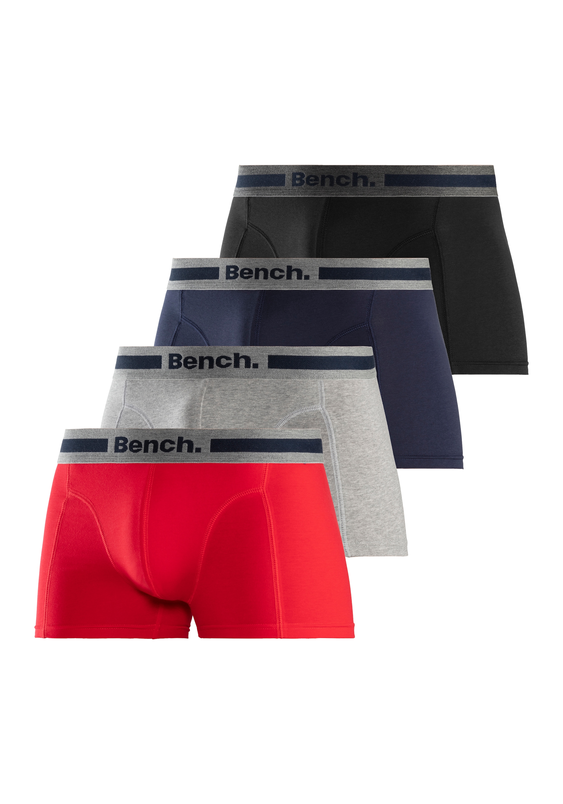 Bench. Boxer »Boxershorts für Herren« Packung, 4 Stk. tlg., Unterhosen mit Overlock-Nähten vorn