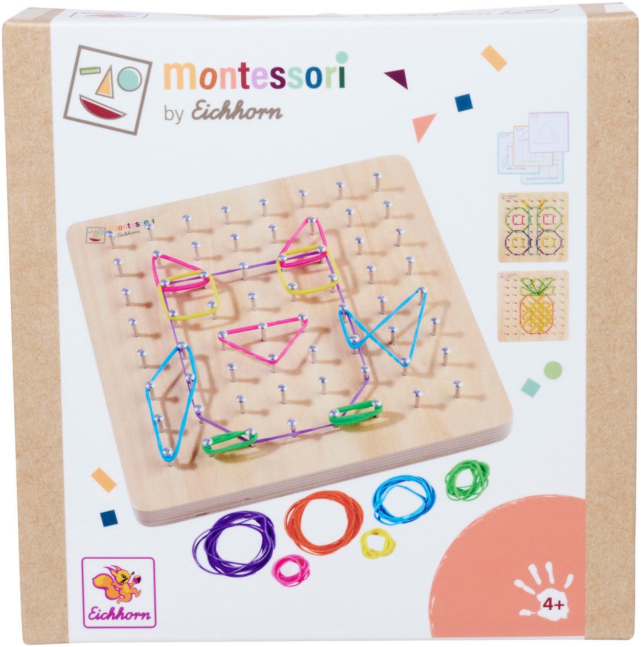 Eichhorn Lernspielzeug »Montessori Geometriebrett«, FSC®- schützt Wald - weltweit