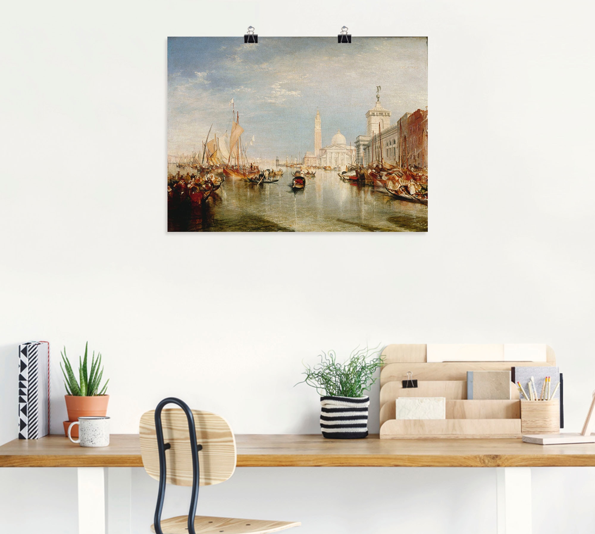 Artland Kunstdruck »Venedig, Dogana und S. Giorgio Maggiore.«, Italien, (1 St.), als Leinwandbild, Wandaufkleber oder Poster in versch. Größen