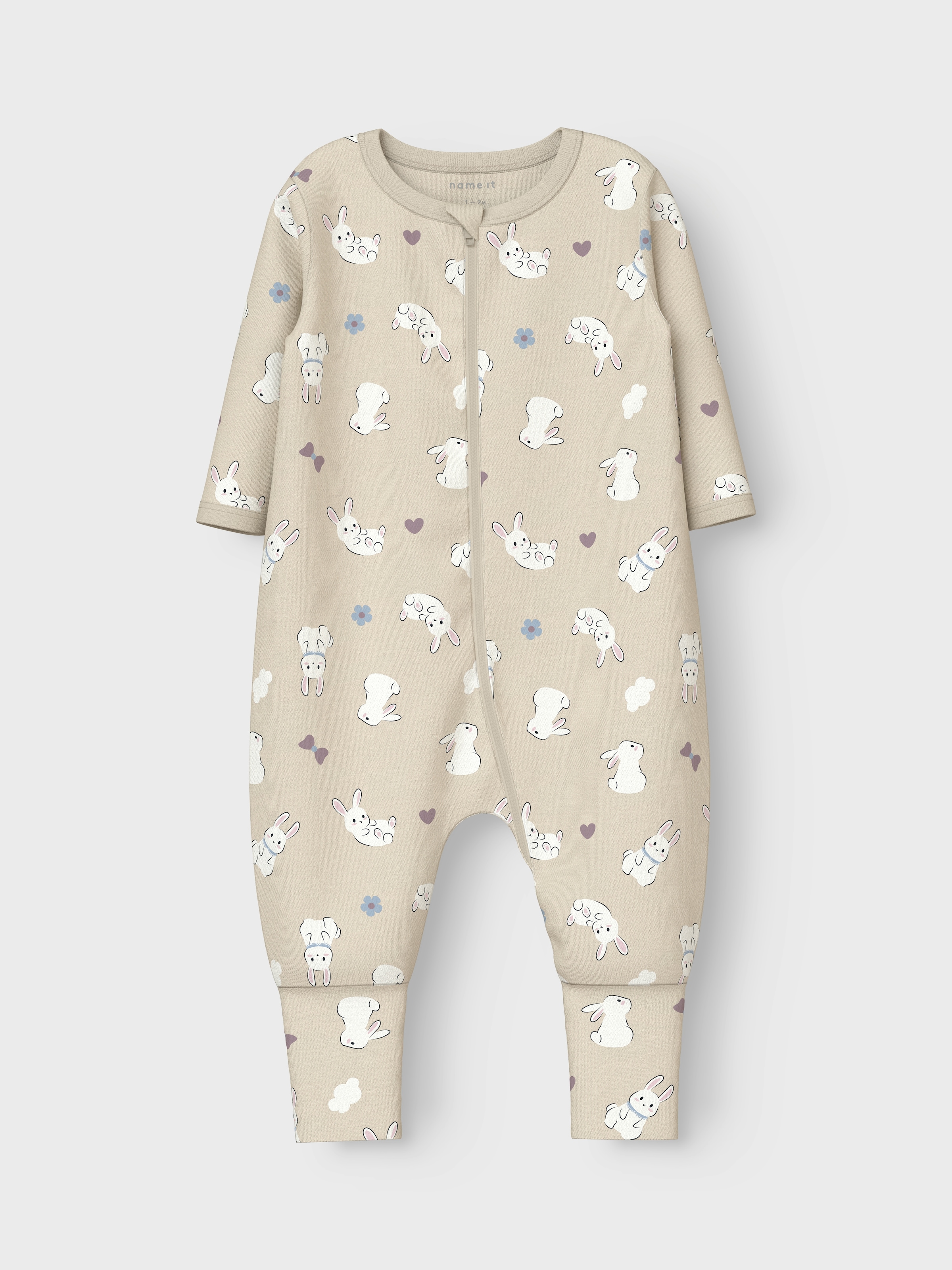 Name It Pyjama »NBFNIGHTSUIT 2P ZIP FF SAND RABBIT NOOS«