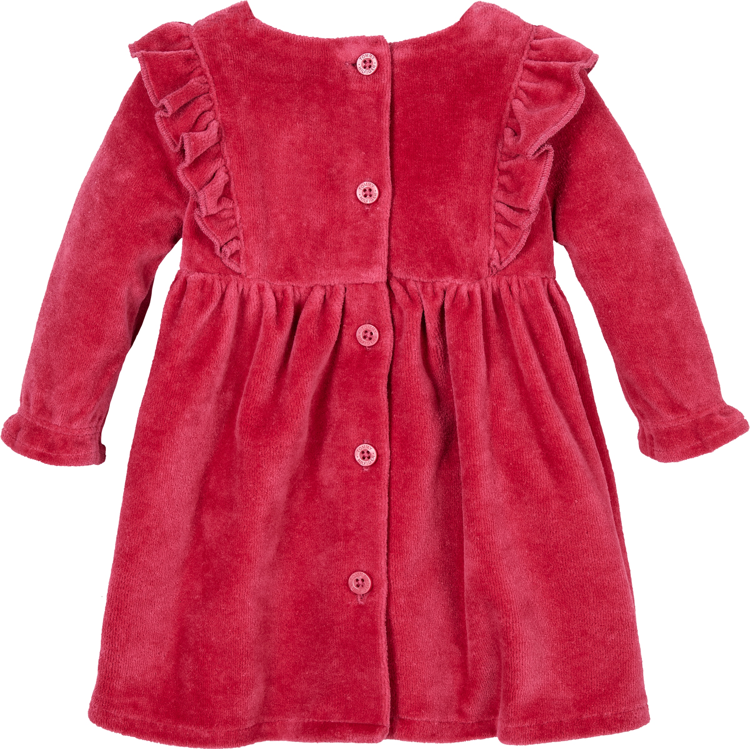 Tommy Hilfiger A-Linien-Kleid »VELOUR DRESS LS«, mit schöner Velour-Struktur