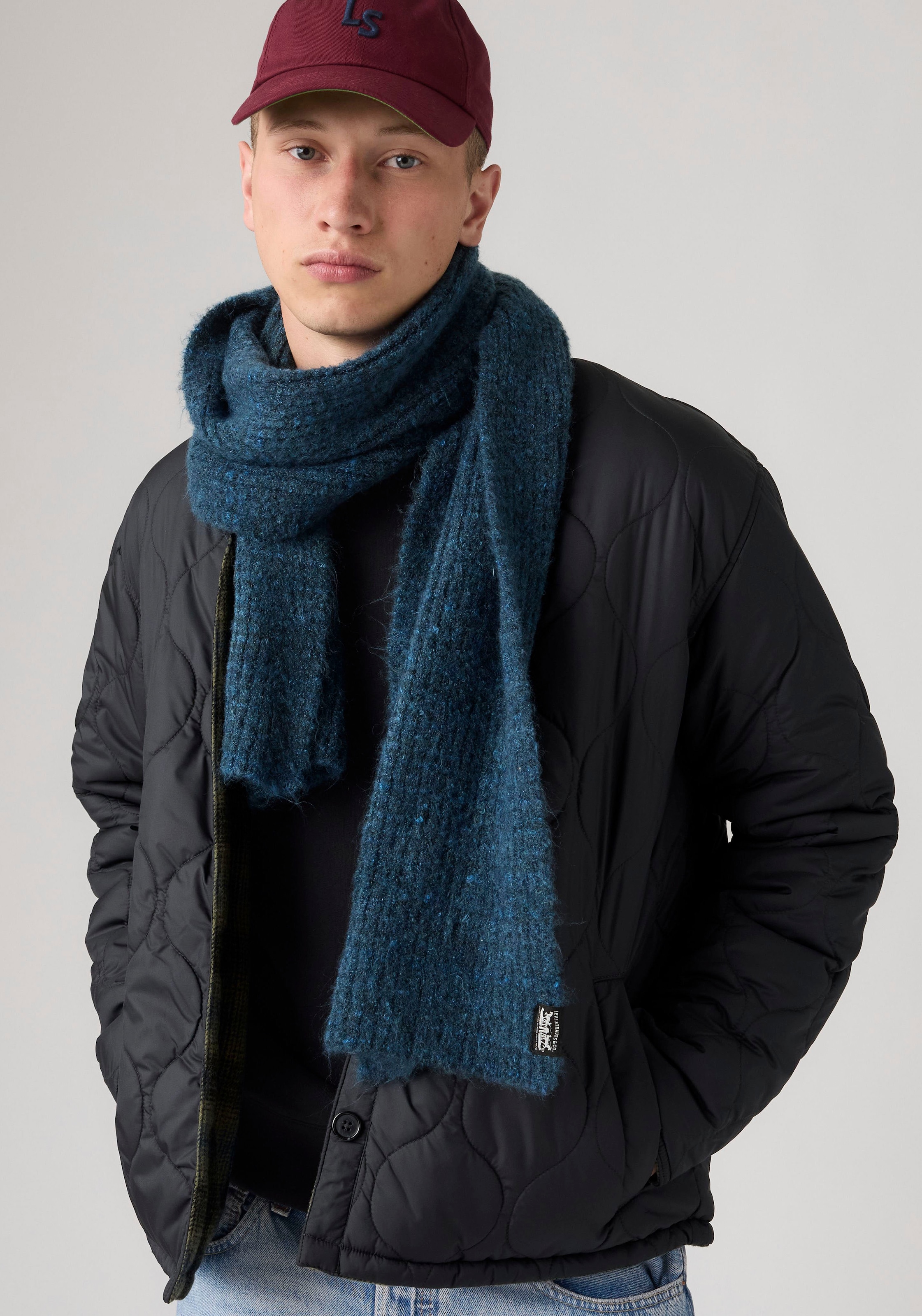 Levi's® Strickschal »SUNSET SCARF« cosy Rippstrickschal, Baumwolle, One size