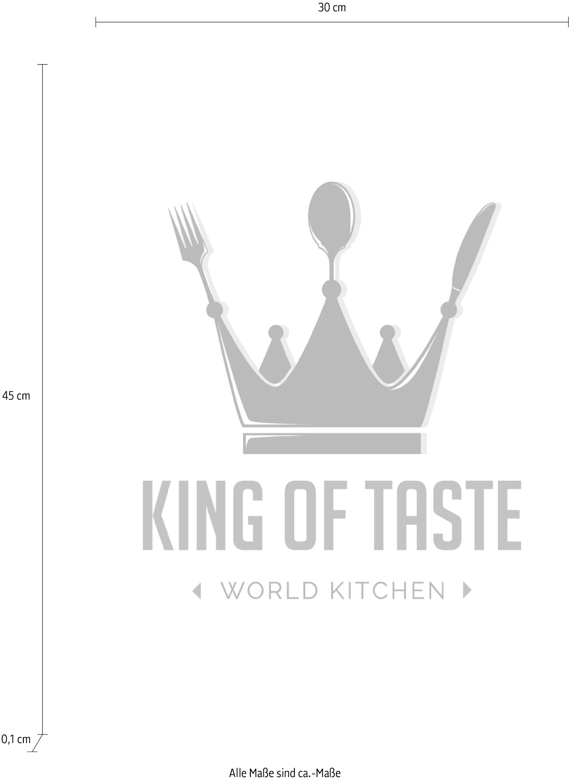 queence Wanddekoobjekt »KING OF TASTE«, Schriftzug auf Stahlblech bestellen  im OTTO Online Shop