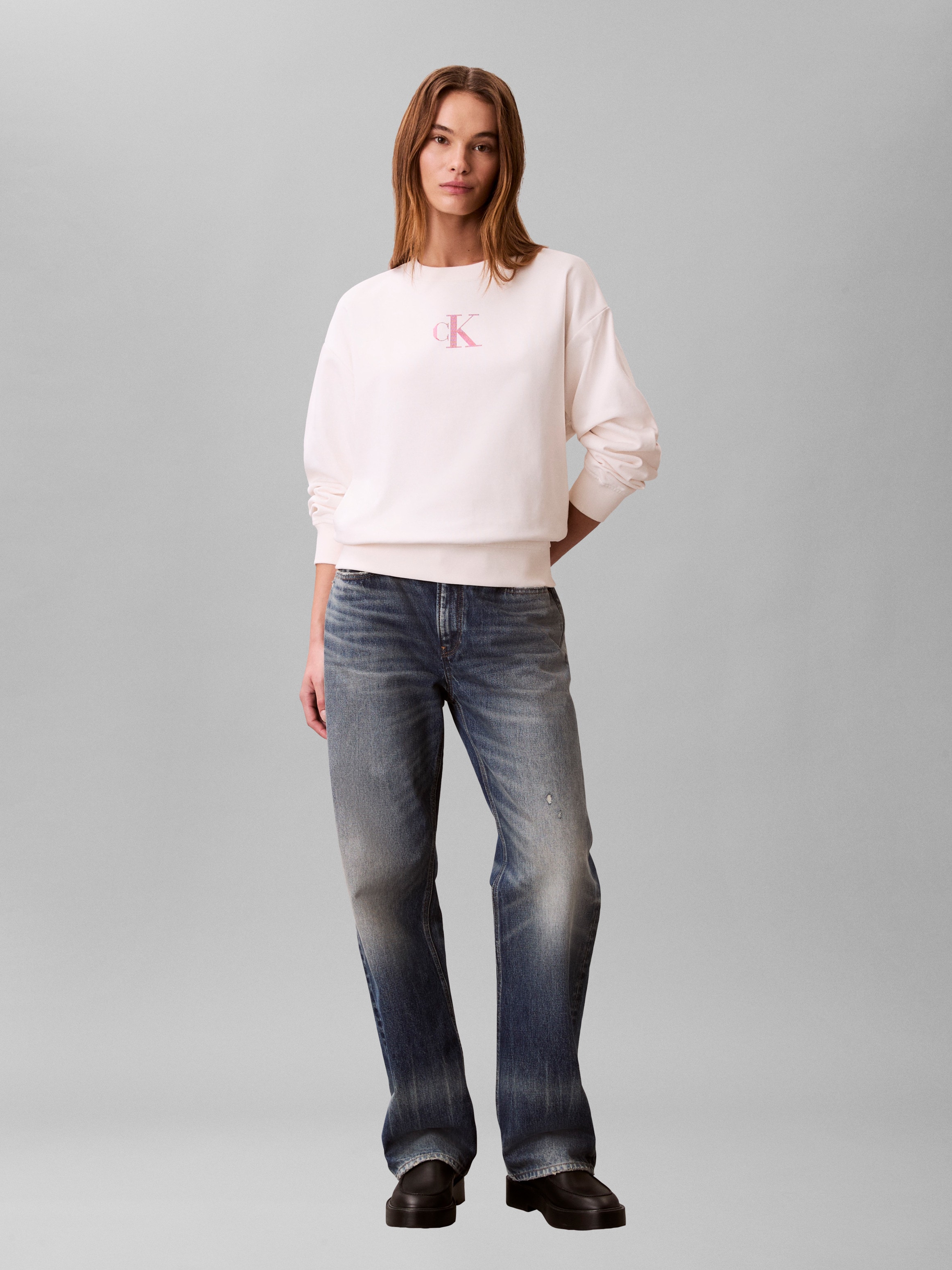 Calvin Klein Jeans Sweatshirt , Regular fit mit Rundhalsausschnitt
